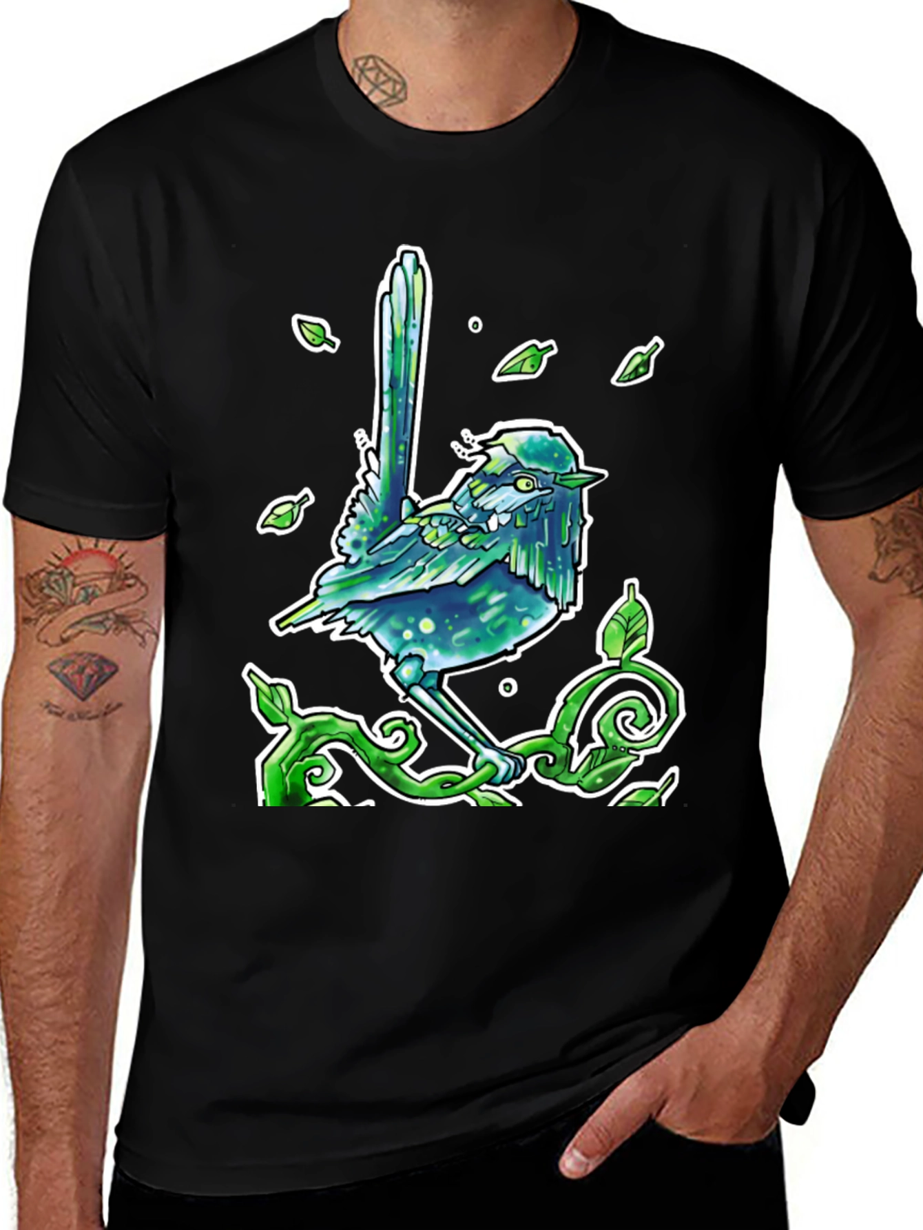 Variant 24 of Mystical Bird T-Shirt - Black