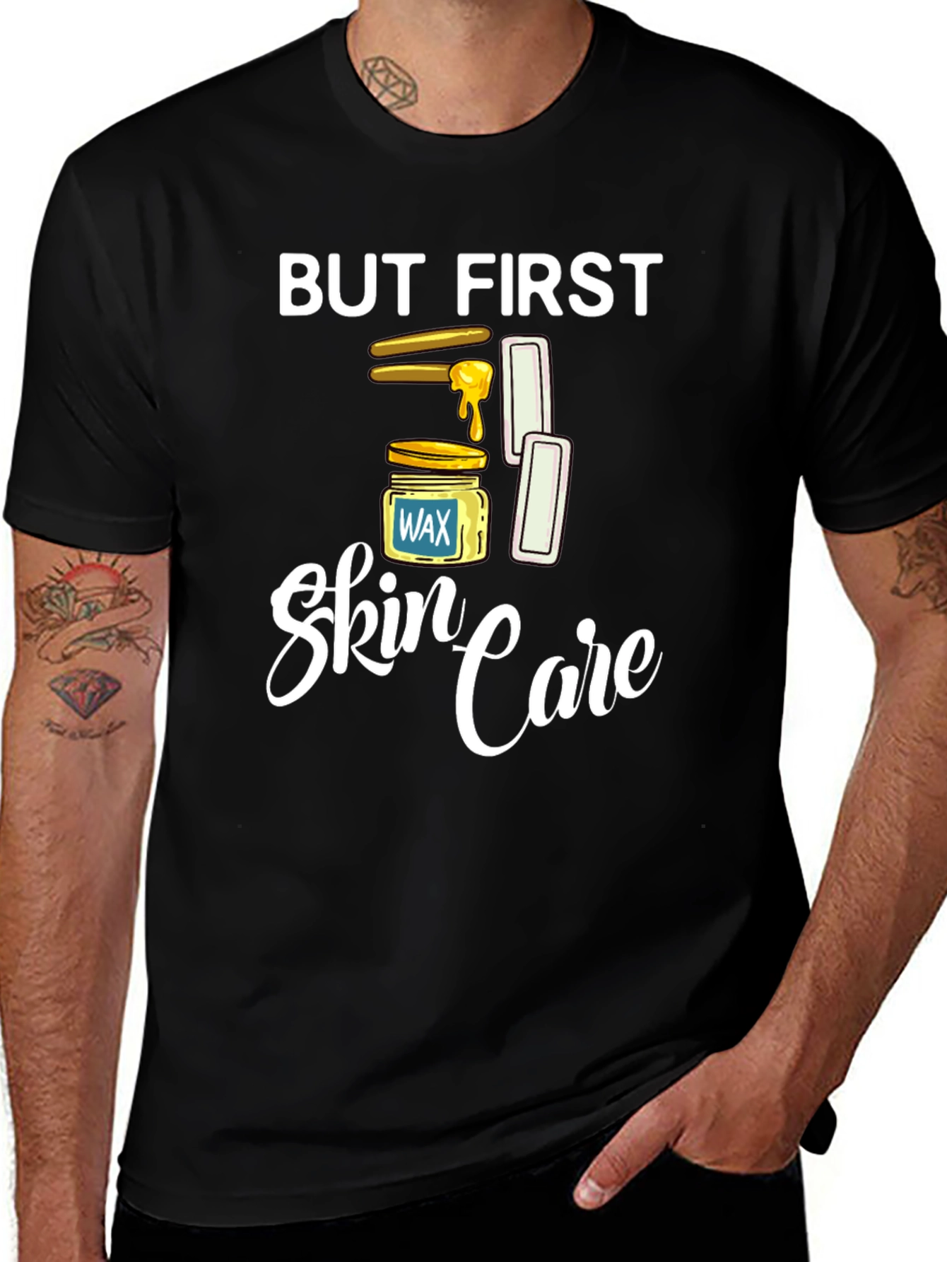 Variant 15 of But First Skin Care T-Shirt, Waxing Humor Tee