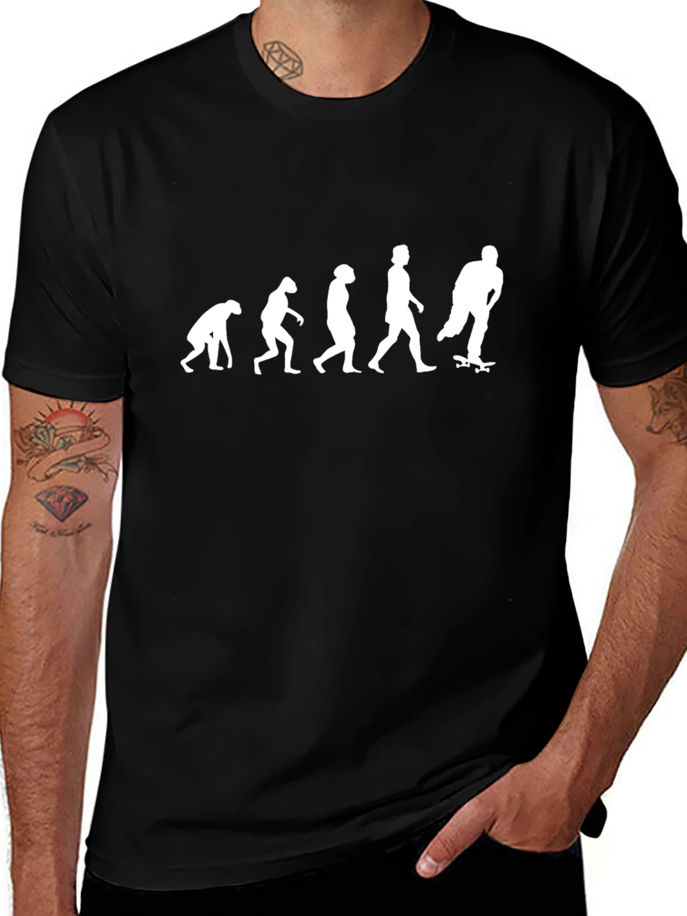 Variant 13 of Evolution of Skateboarding T-Shirt