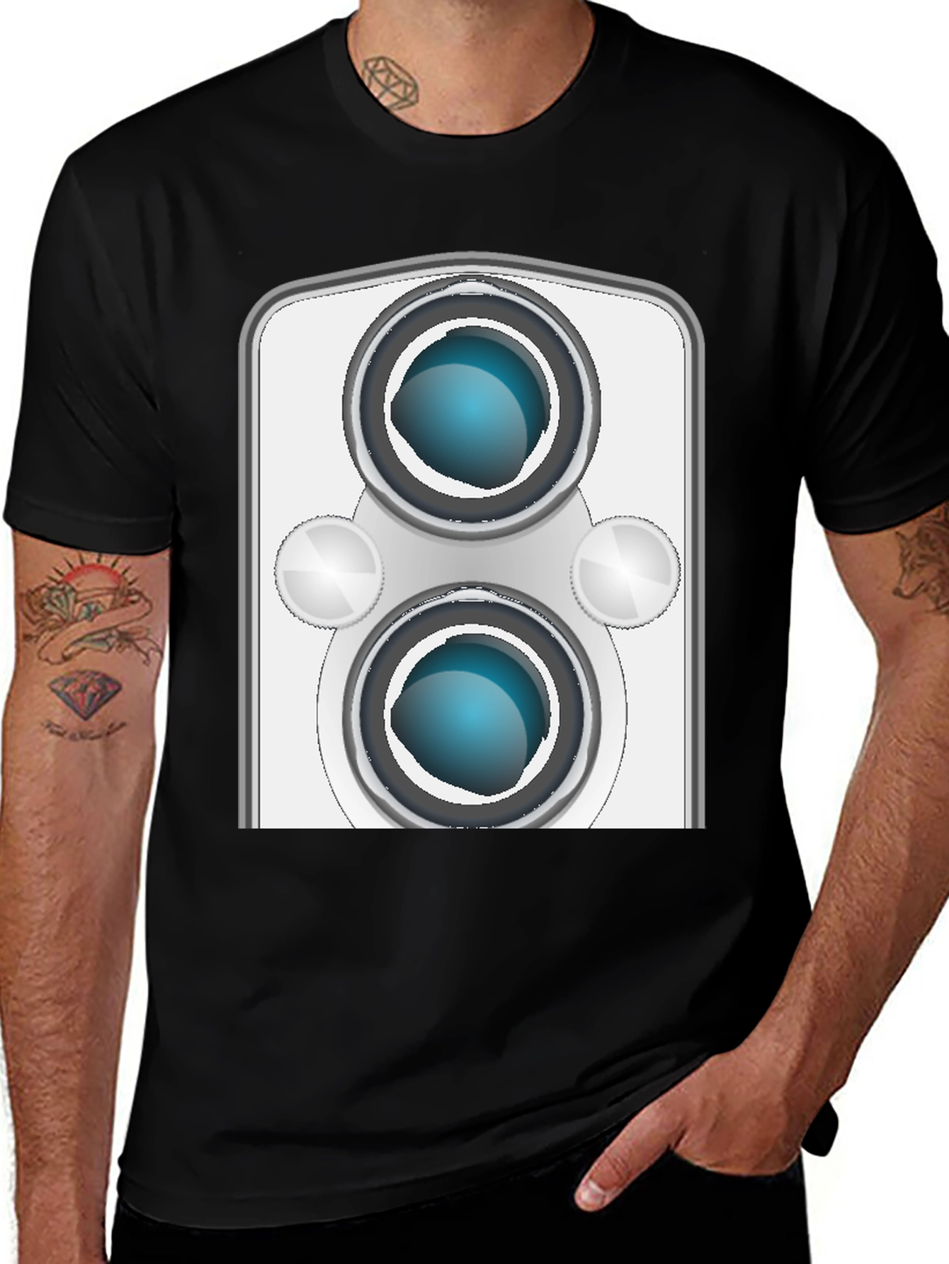 Variant 6 of Retro Camera Graphic Tee - Cool Photographer Shirt