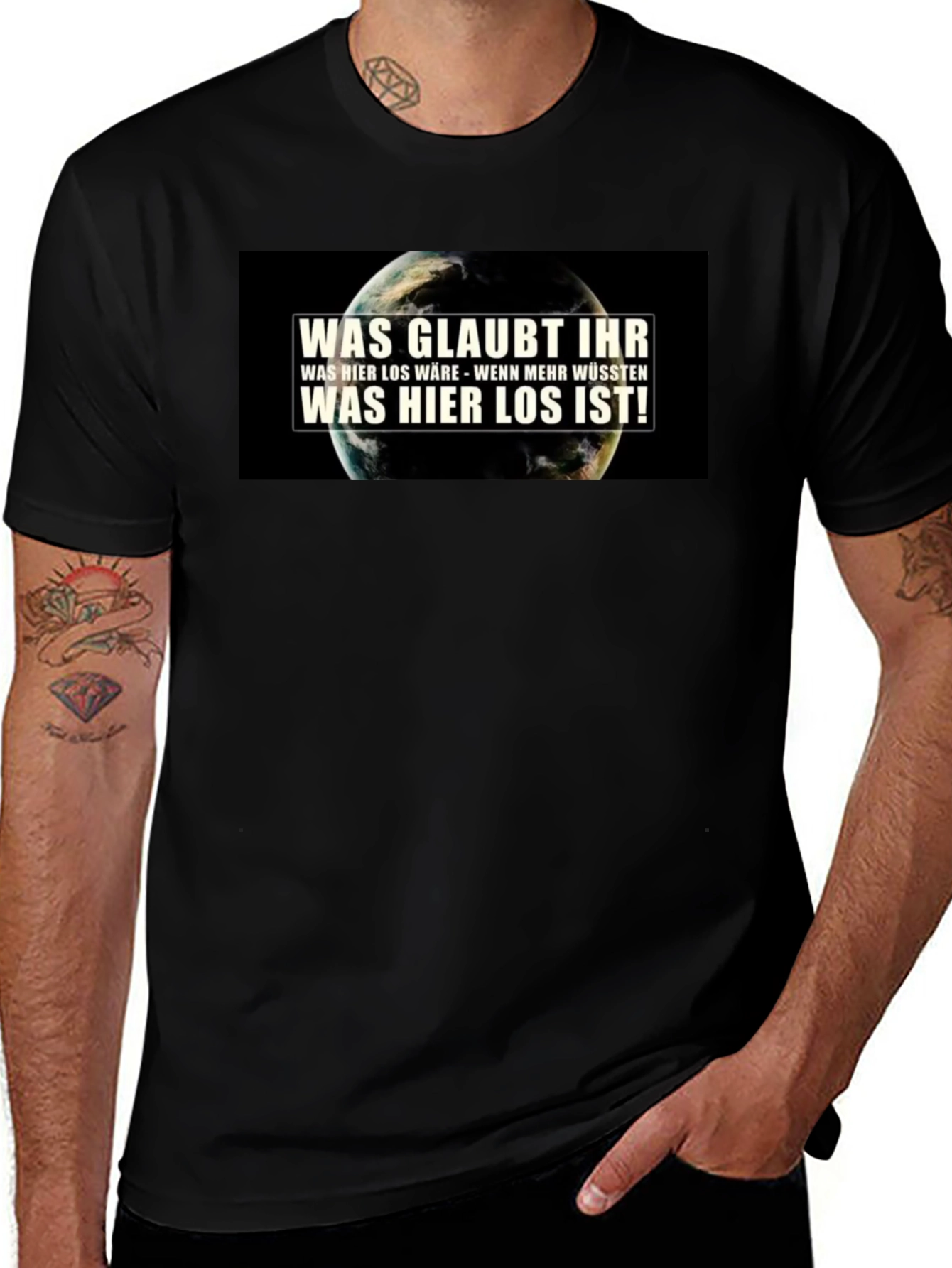 Variant 18 of Earth What's Going On Black Graphic T-Shirt