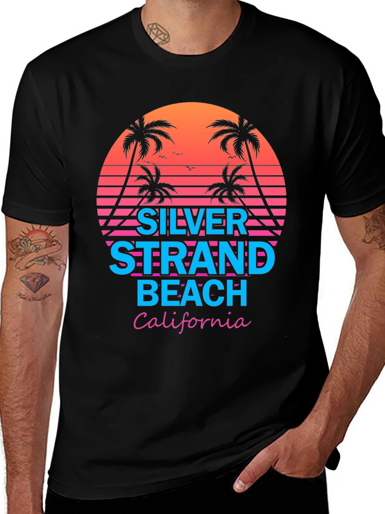 Variant 22 of Silver Strand Beach Retro T-Shirt