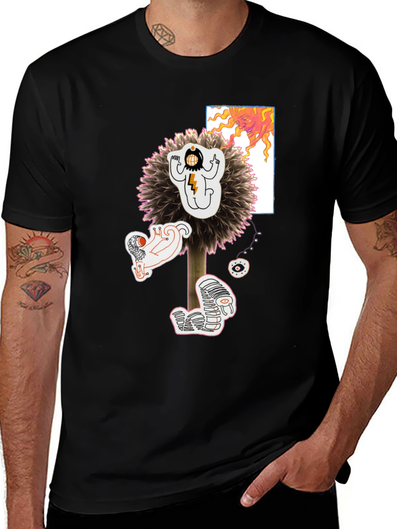 Variant 28 of Unique Graphic Print Black T-Shirt