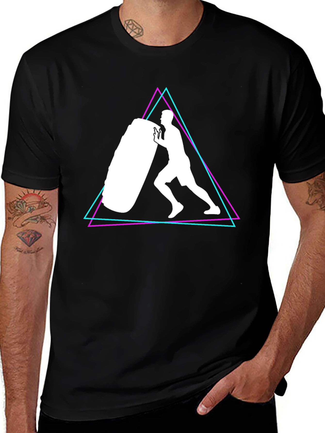 Variant 28 of Strongman Triangle Graphic T-Shirt