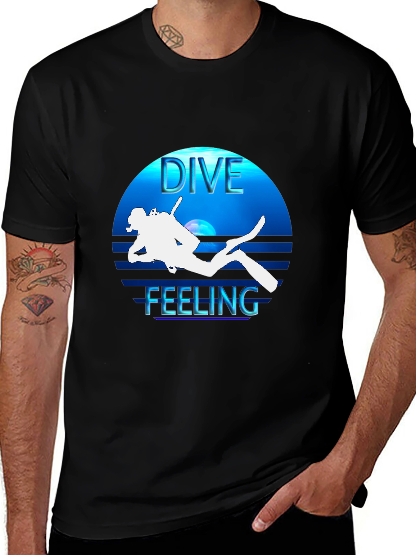 Dive Feeling Black T-Shirt