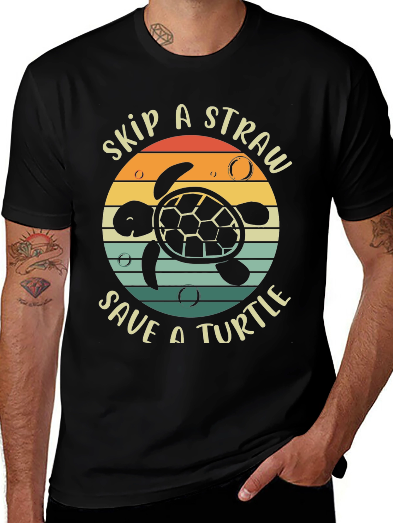 Skip a Straw Save a Turtle T-Shirt