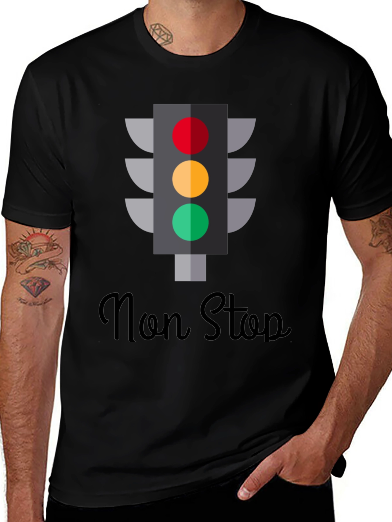 Variant 21 of Non Stop Traffic Light Graphic Tee