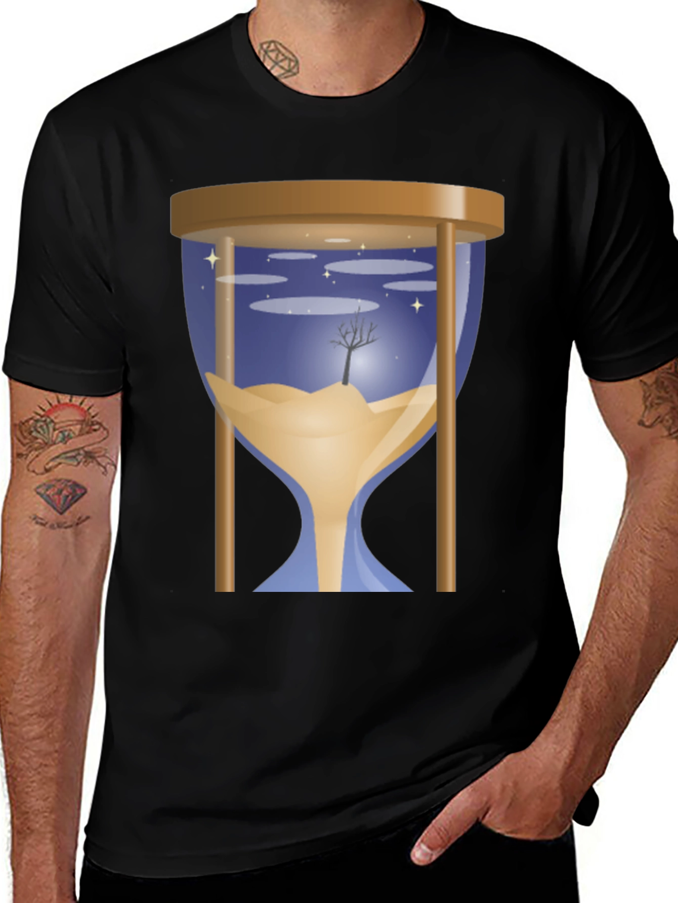 Variant 13 of Hourglass Time T-Shirt - Nature Scene