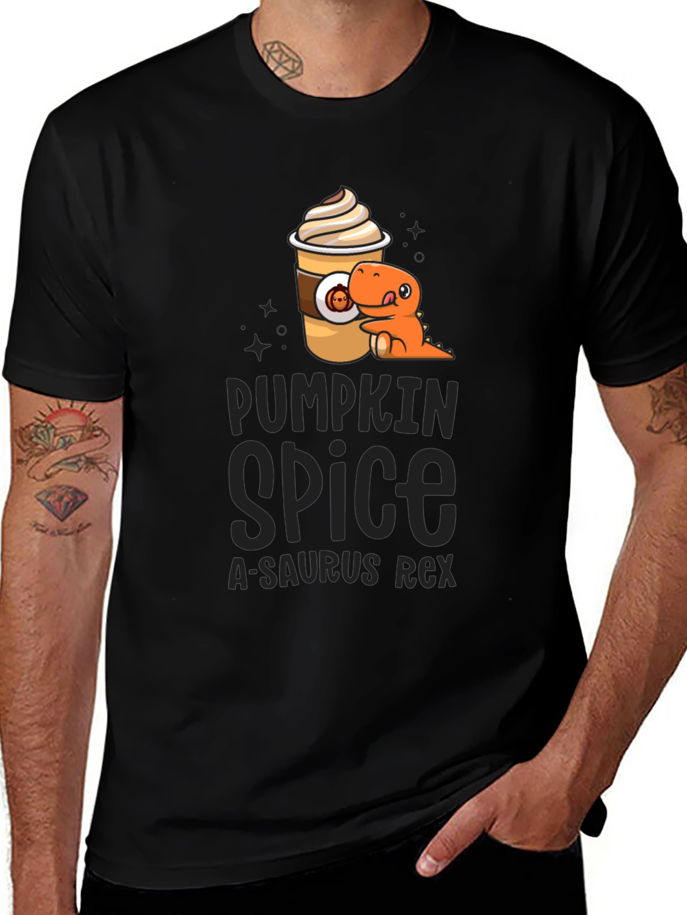 Variant 20 of Pumpkin Spice A-Saurus Rex T-Shirt