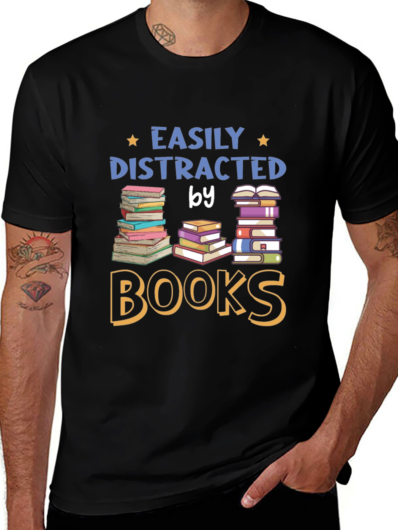 Variant 22 of Easily Distracted by Books T-Shirt