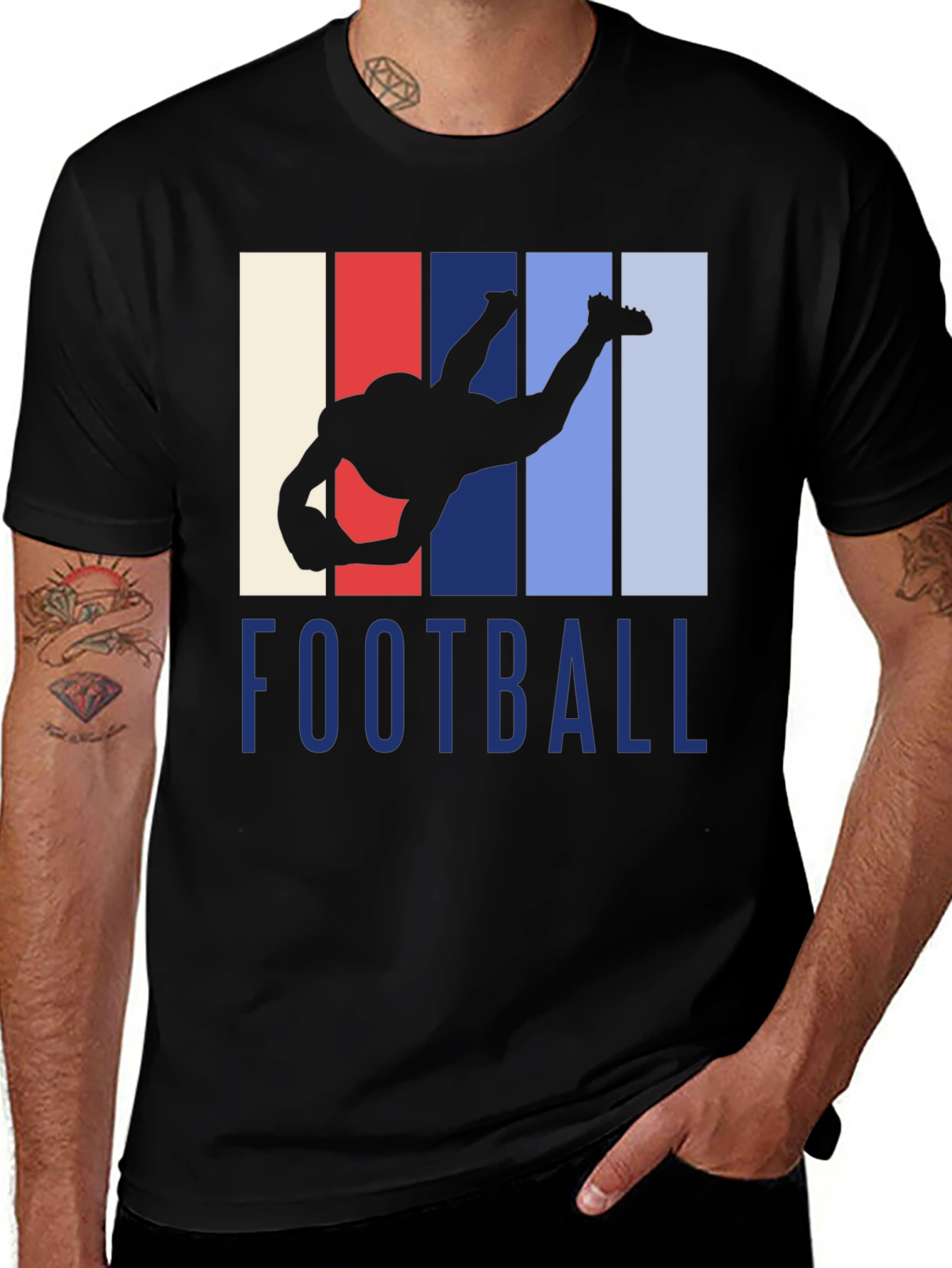 Variant 29 of Football Player Silhouette T-Shirt