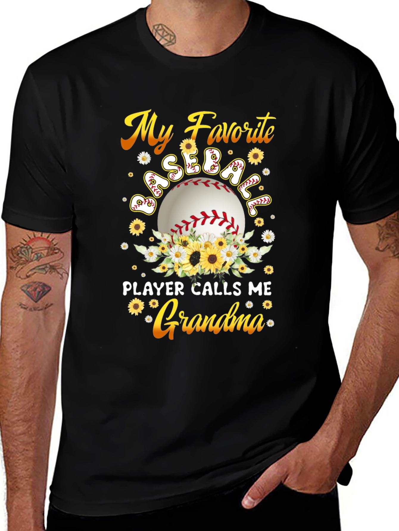 Baseball Grandma Graphic Tee - Gift for Baseball Loving Grandmas