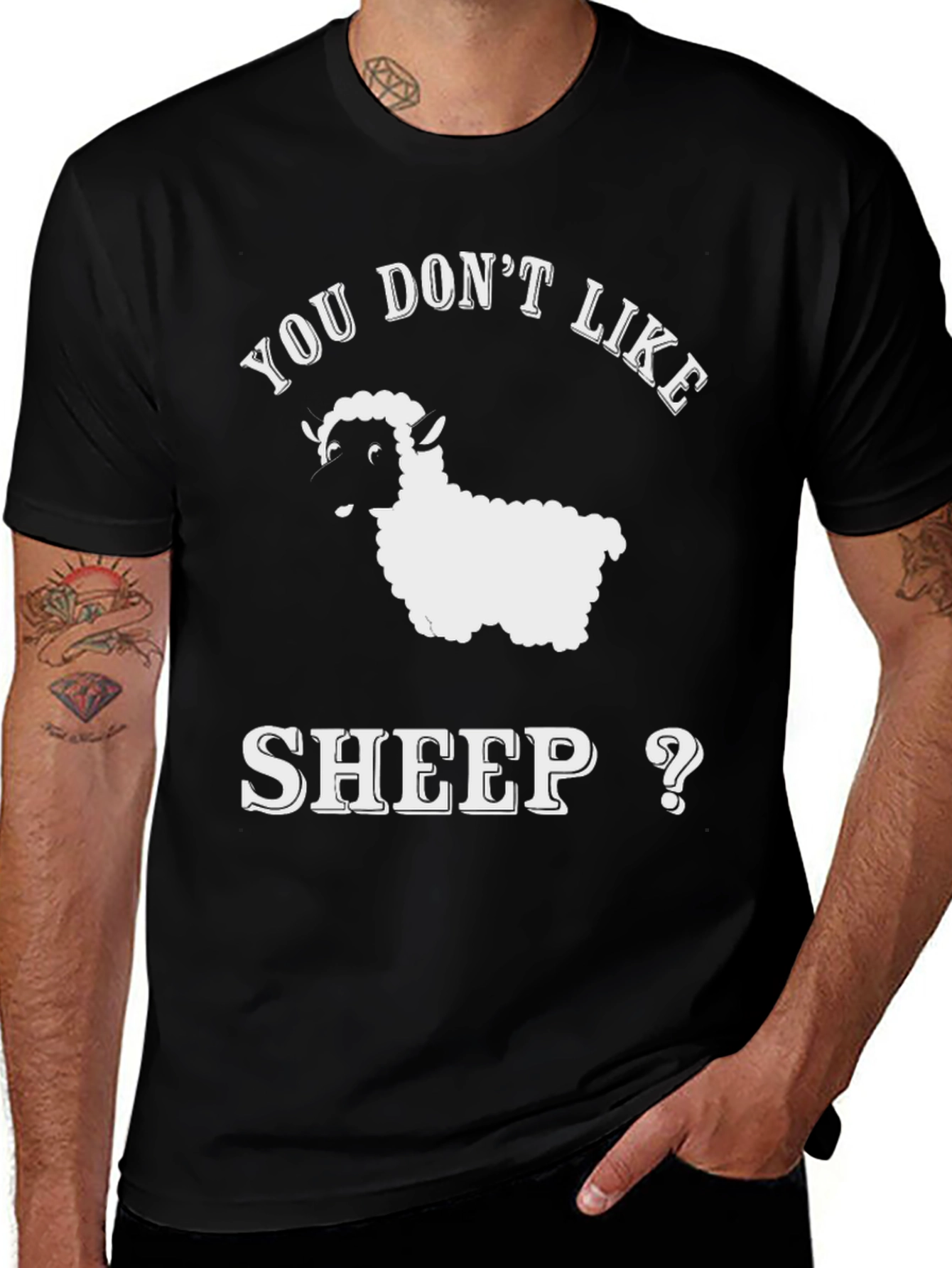 Variant 4 of Funny Sheep T-Shirt - You Don't Like Sheep?  Cute Animal Tee