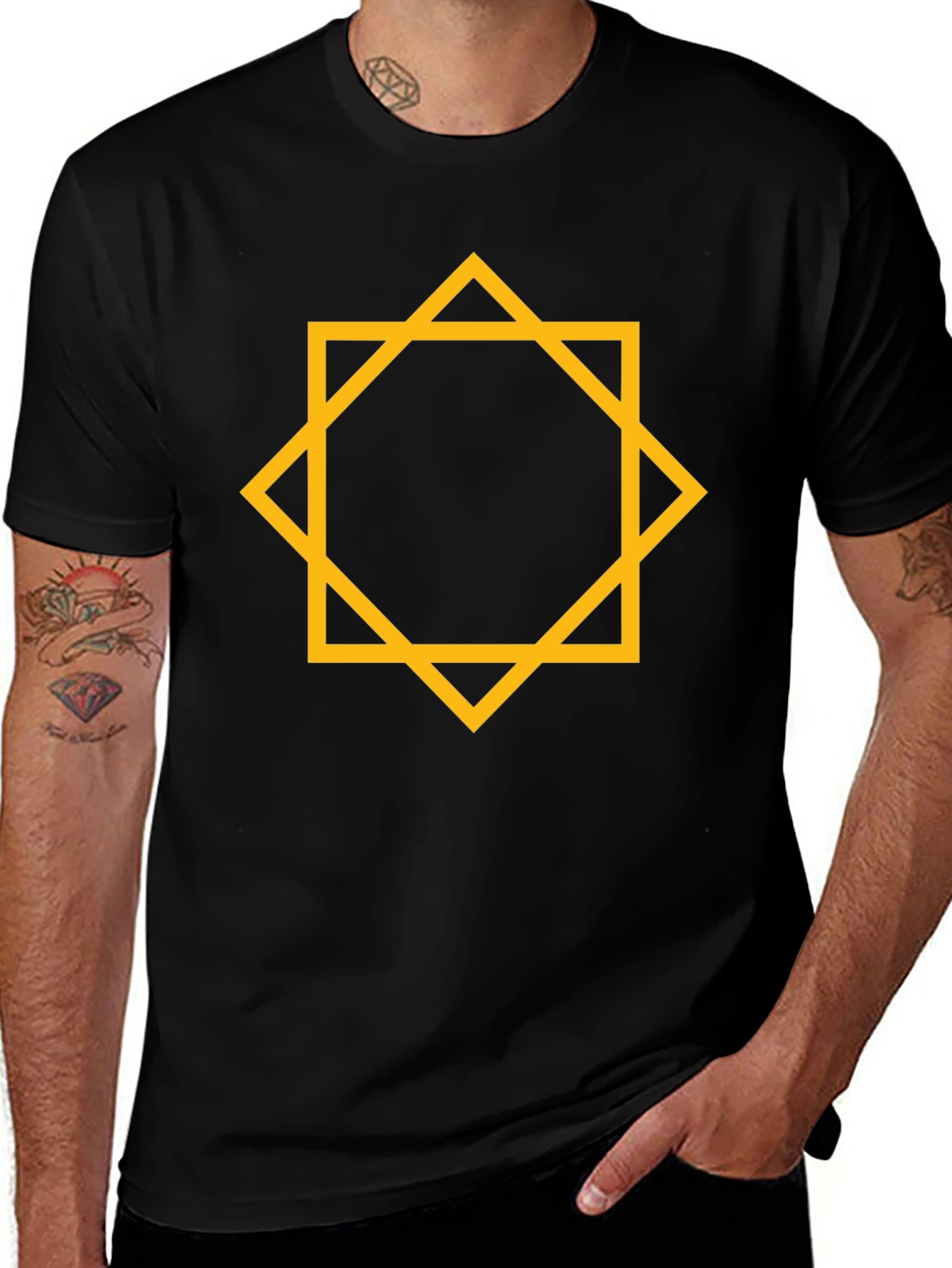 Variant 27 of Geometric Star Graphic Tee - Modern Style