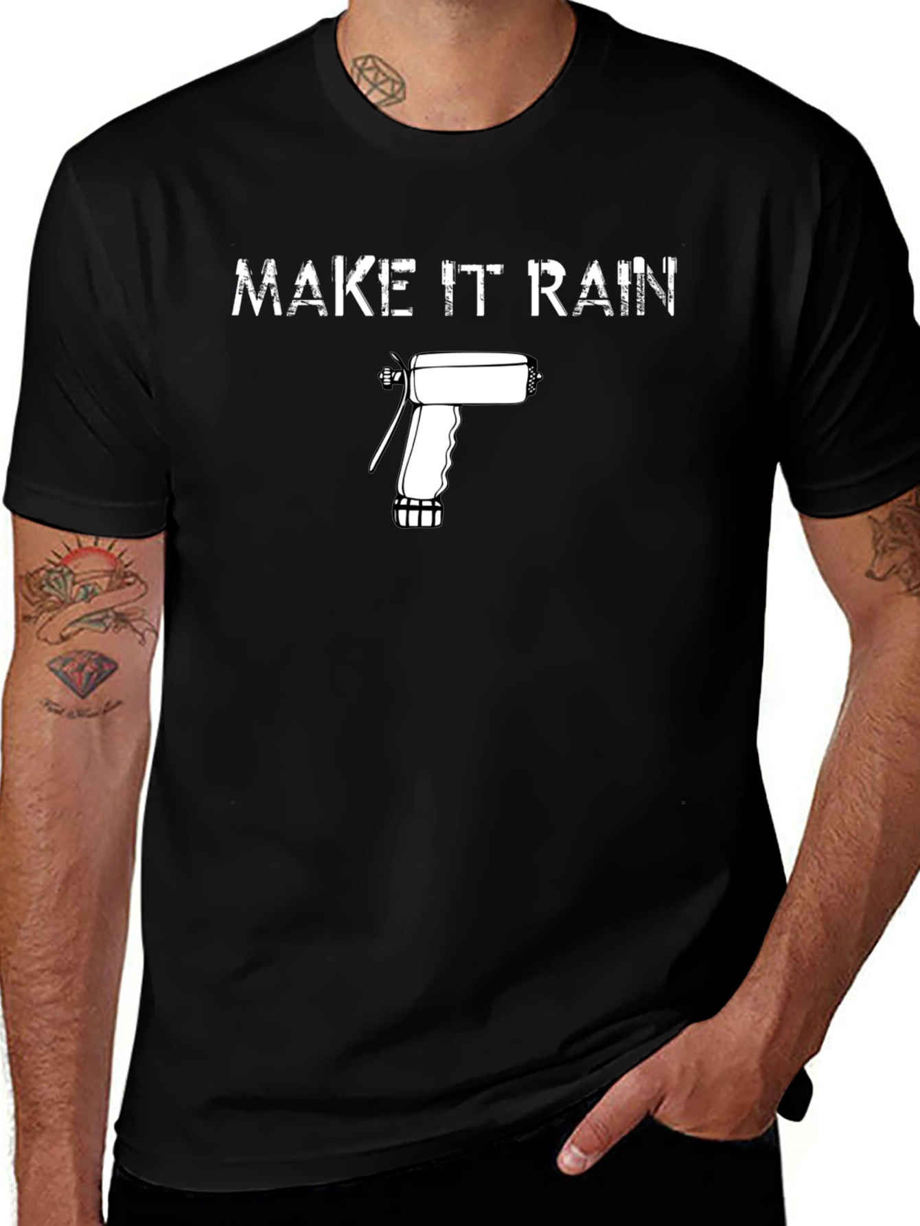 Variant 26 of Make It Rain T-Shirt - Funny Garden Hose Graphic Tee