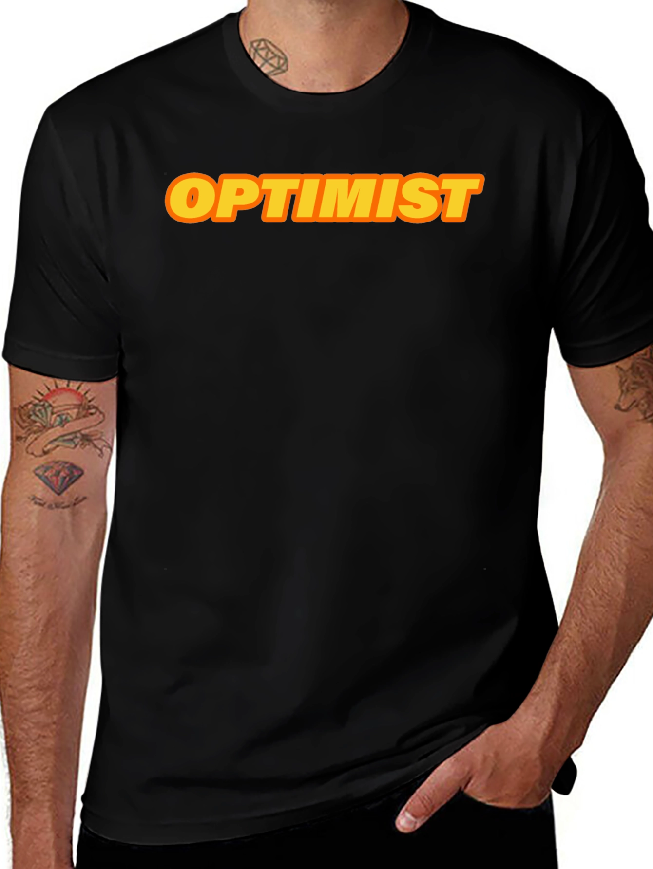 Variant 6 of Optimist Graphic Tee - Classic Black T-Shirt