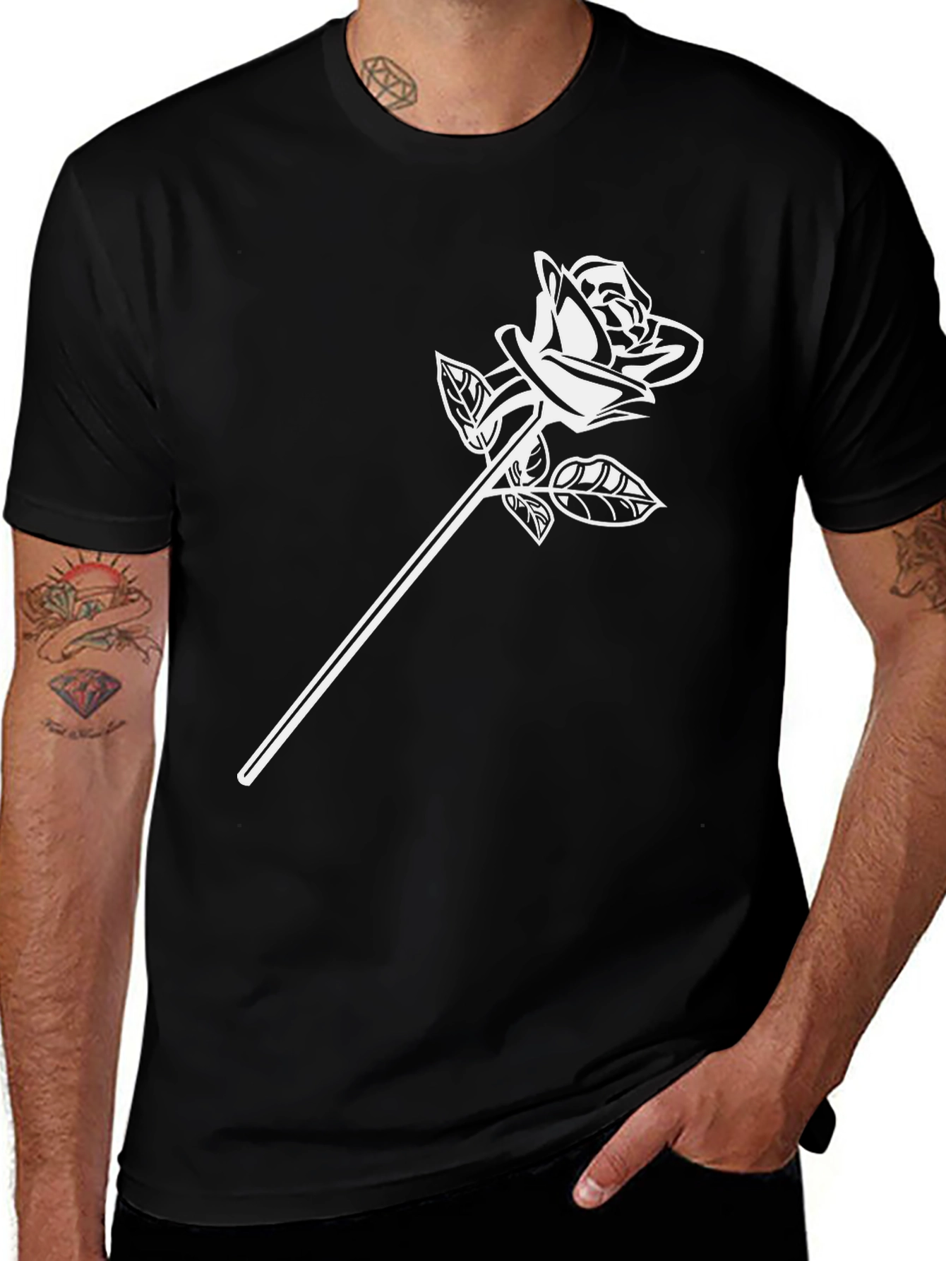 Variant 27 of Black Rose Graphic T-Shirt