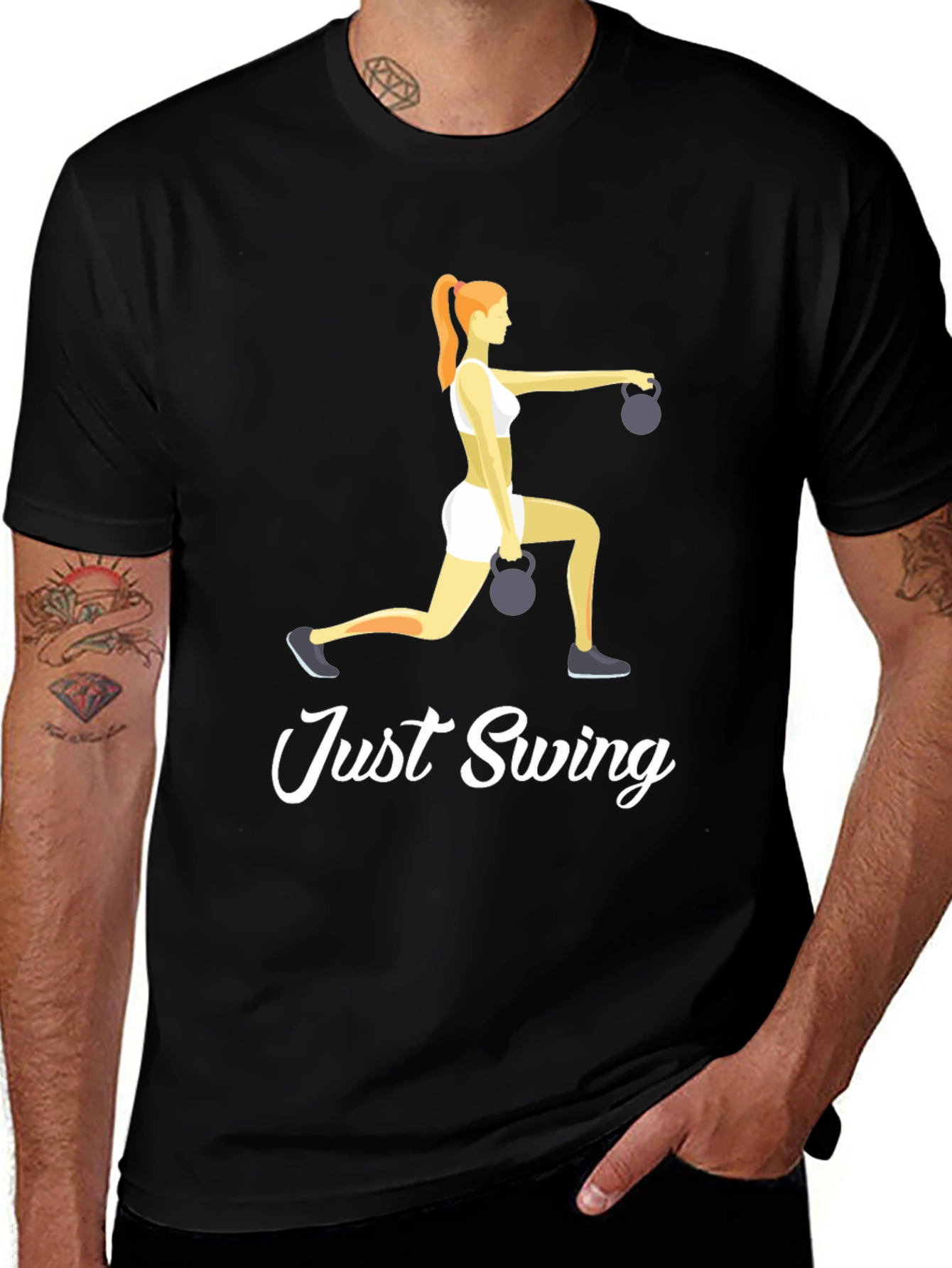Variant 13 of Just Swing Kettlebell Workout T-Shirt