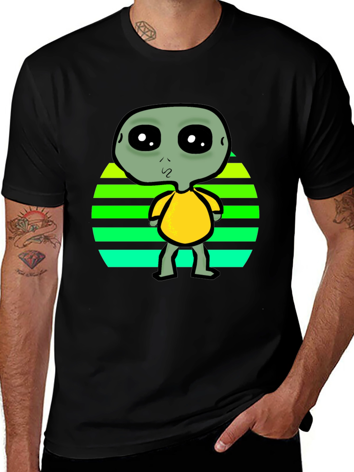 Variant 26 of Alien Graphic Tee - Retro Style