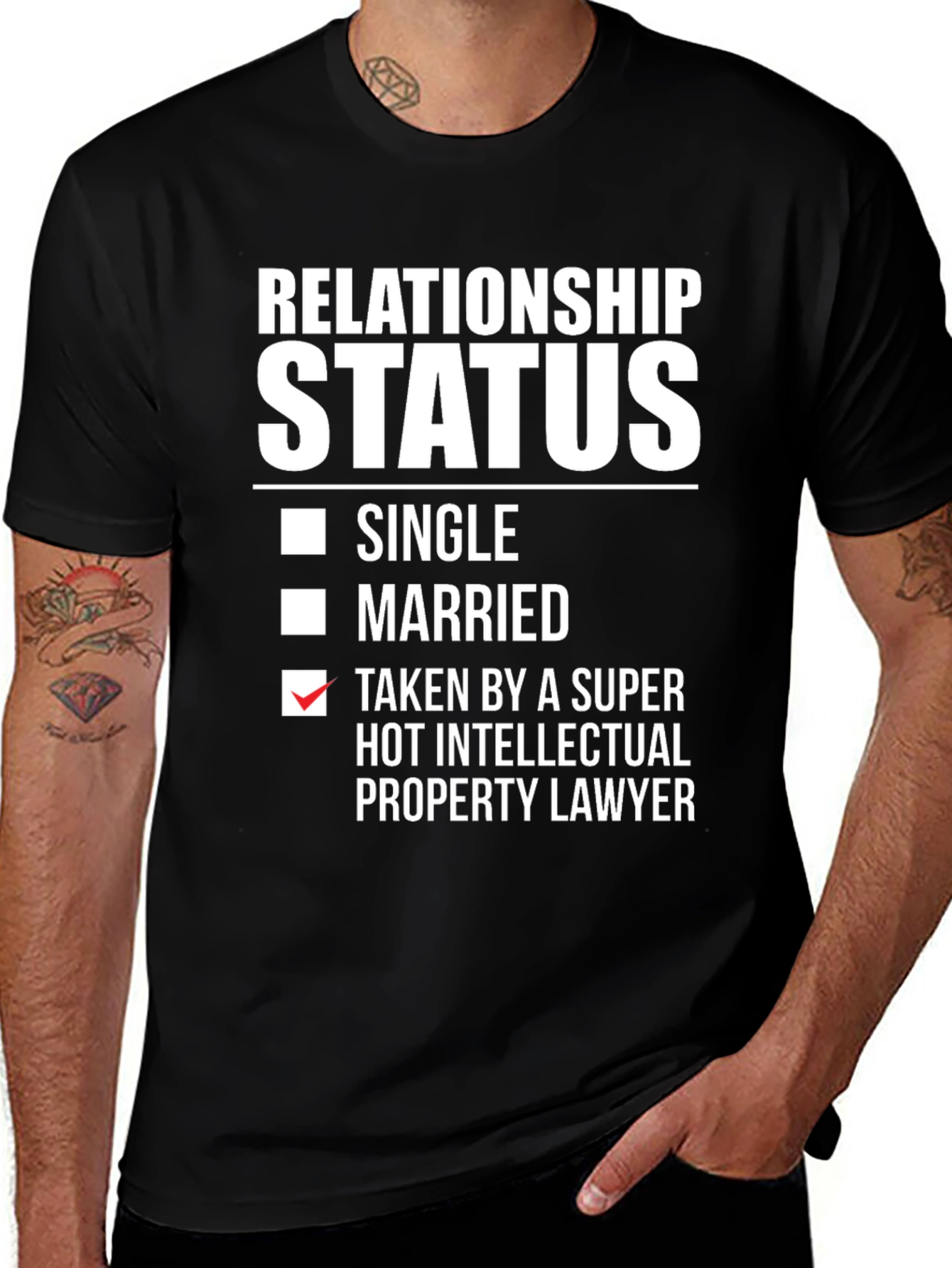 Variant 29 of Relationship Status T-Shirt - Taken by a Lawyer