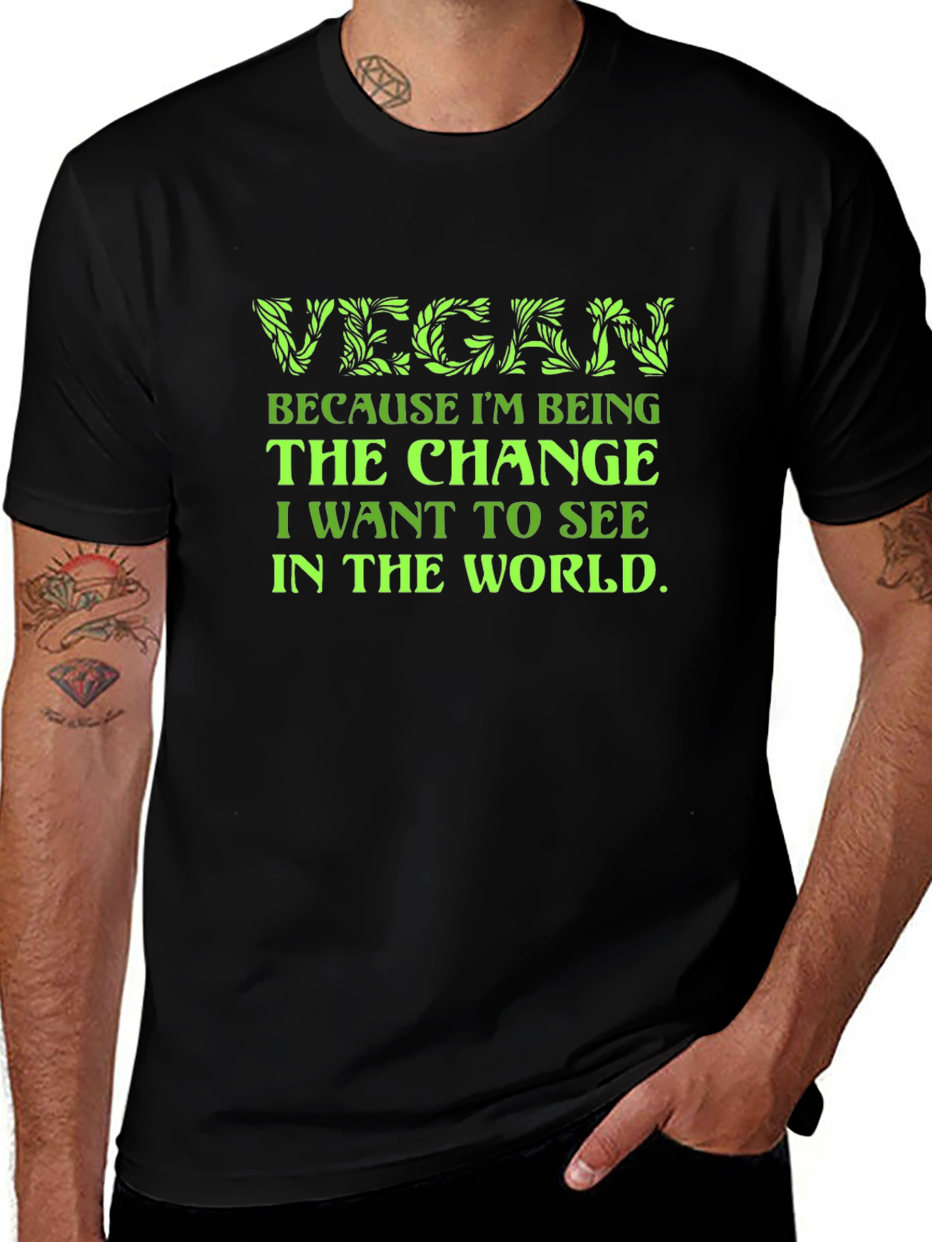 Variant 7 of Vegan Change Graphic Tee - Plant Based Shirt