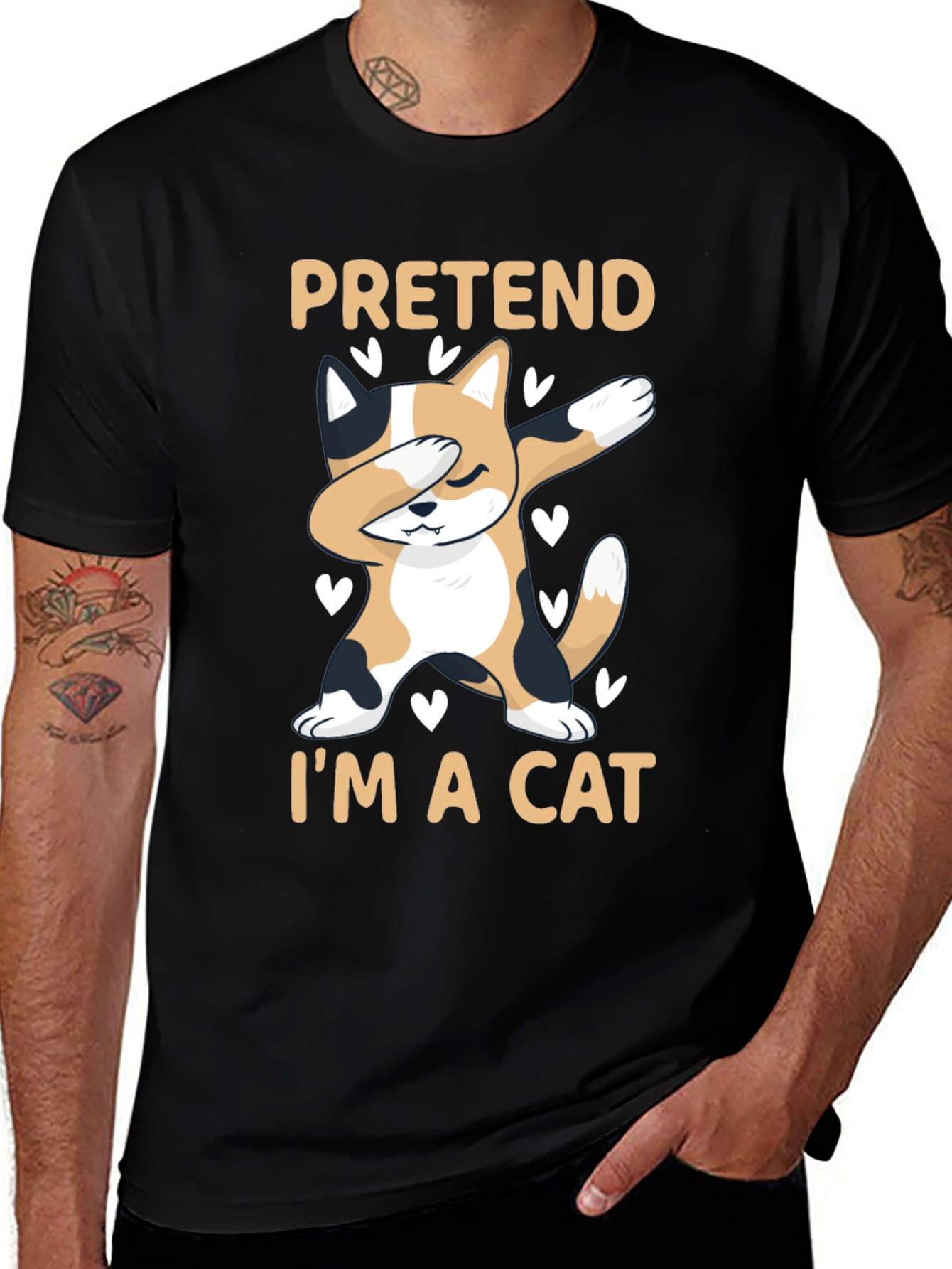 Variant 4 of Pretend I'm A Cat Dabbing T-Shirt
