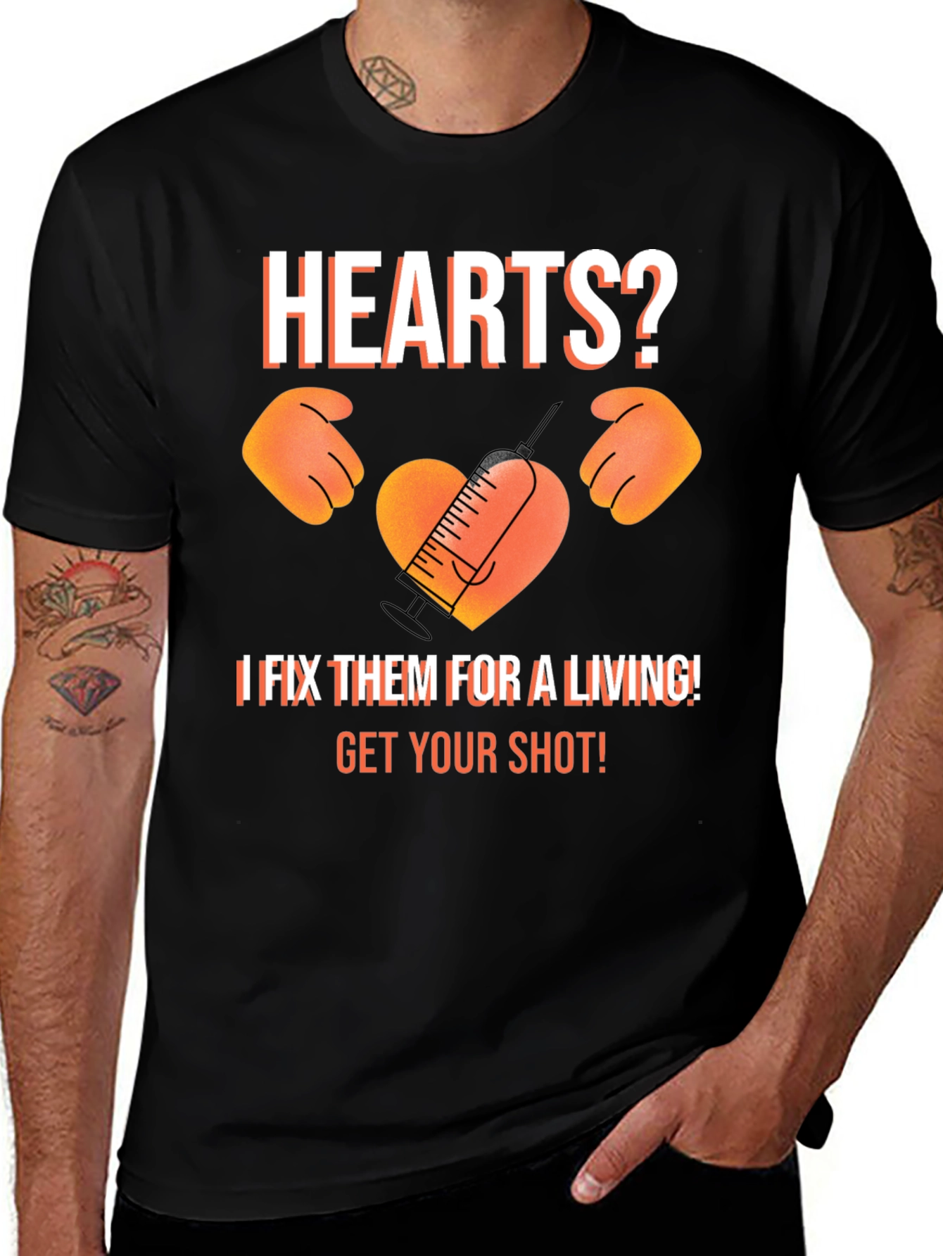Variant 8 of Hearts? I Fix Them For A Living Graphic Tee