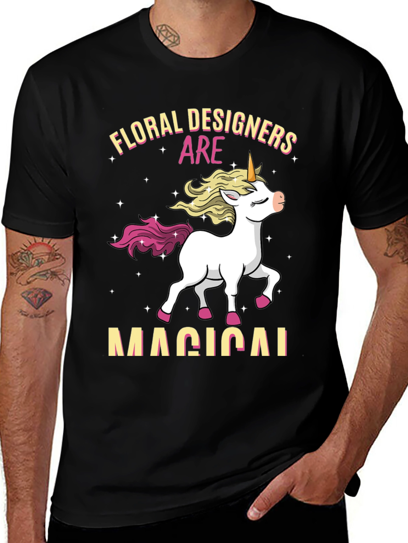 Variant 29 of Floral Designer Unicorn T-Shirt