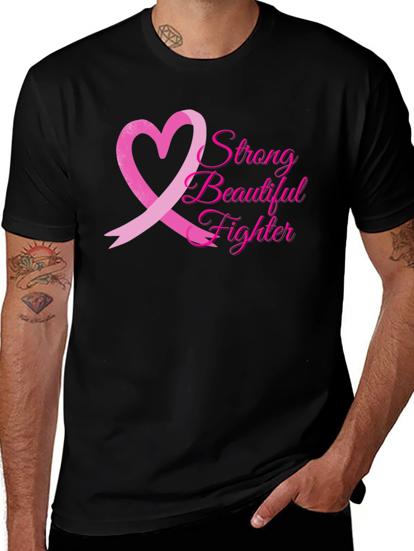 Variant 29 of Breast Cancer Awareness T-Shirt: Strong Beautiful Fighter
