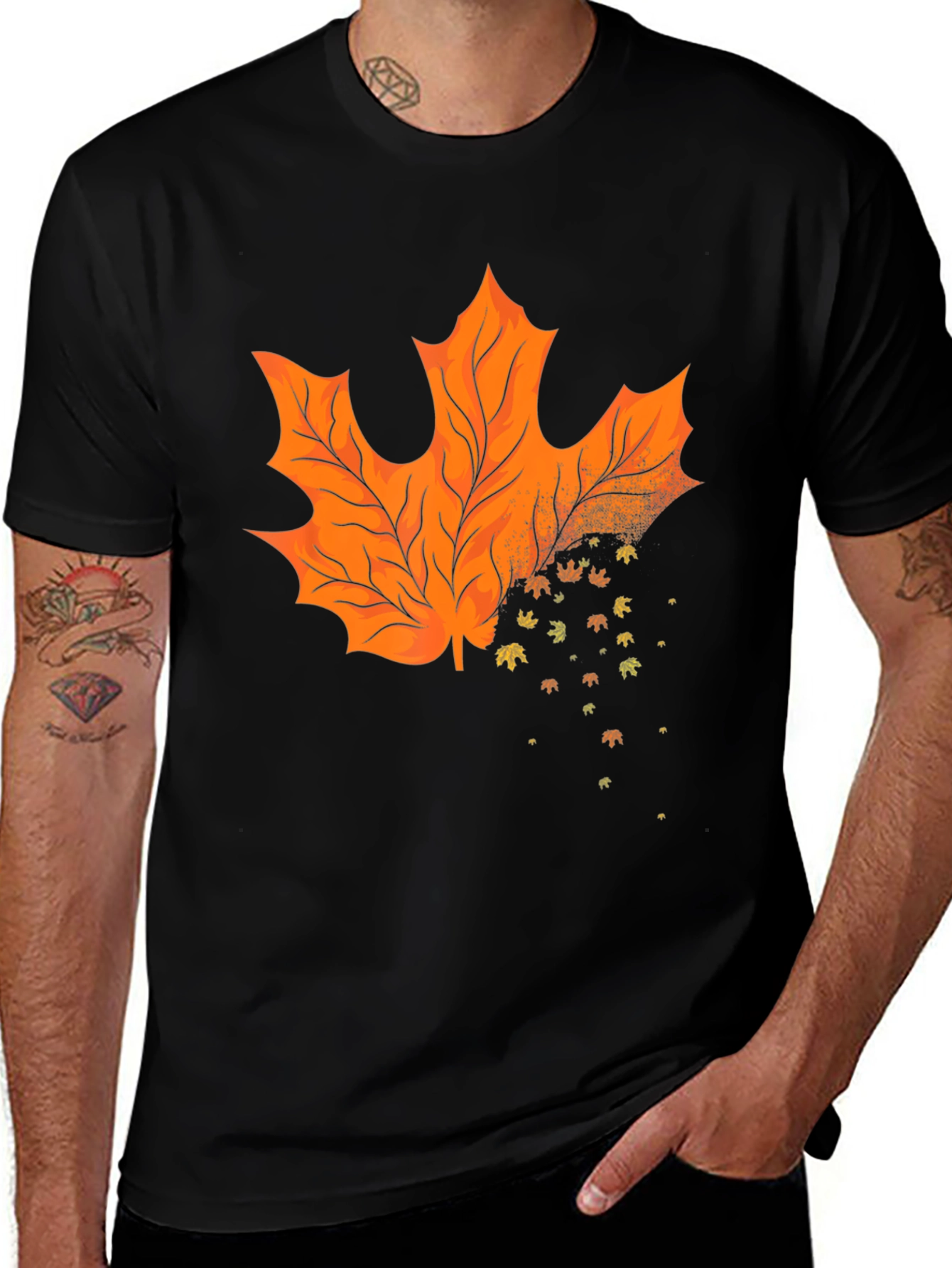 Variant 8 of Autumn Leaf T-Shirt - Stylish Fall Apparel