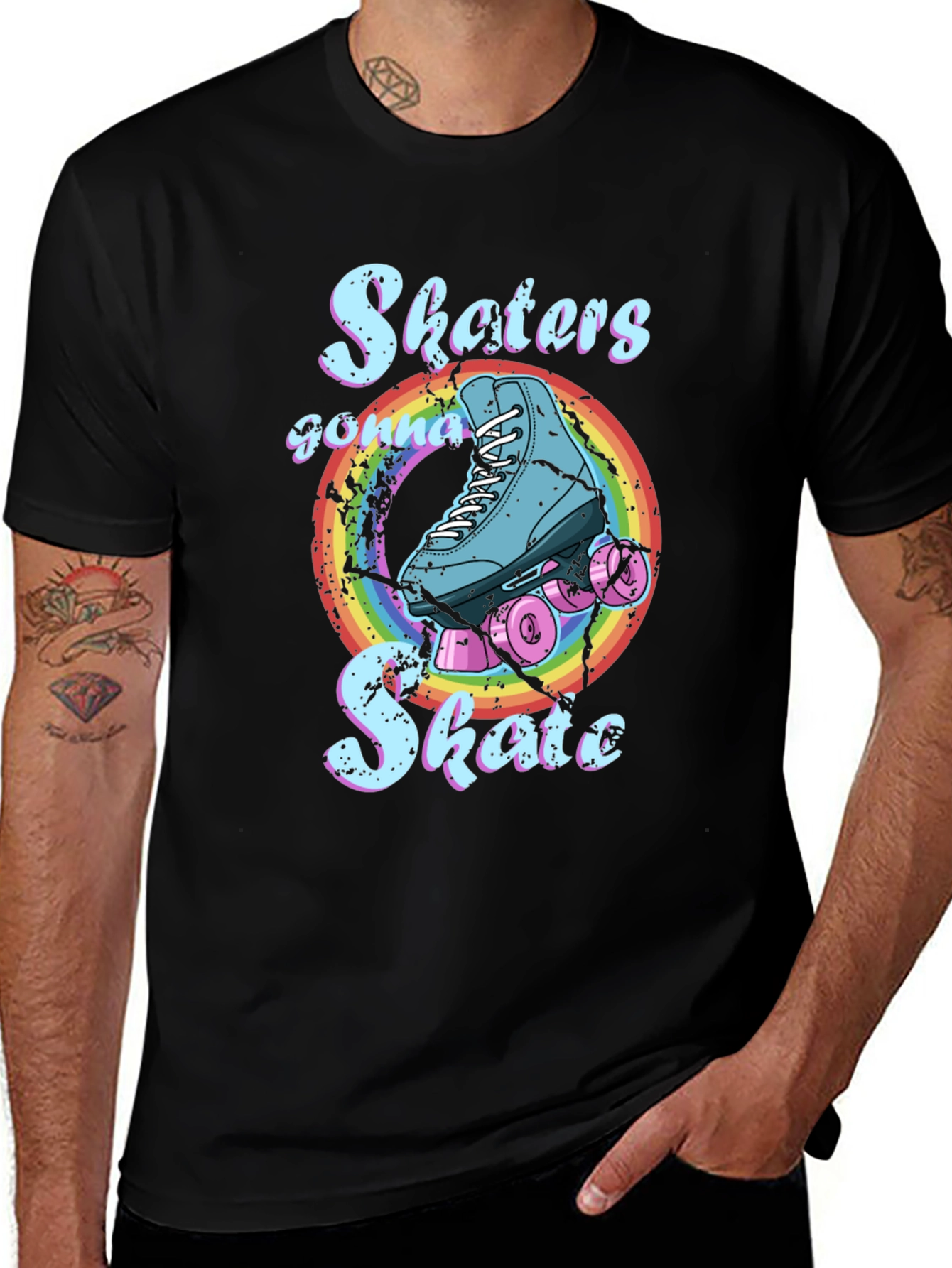 Variant 3 of Skater Rainbow Graphic Tee