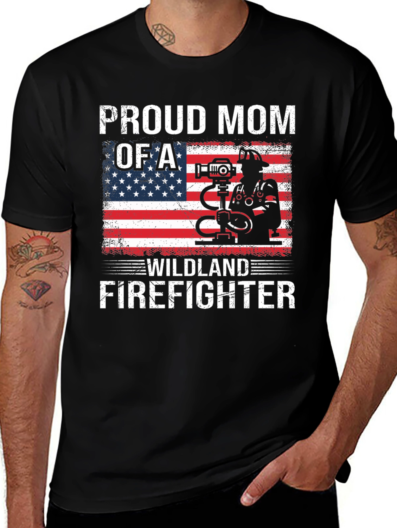 Variant 10 of Proud Wildland Firefighter Mom T-Shirt