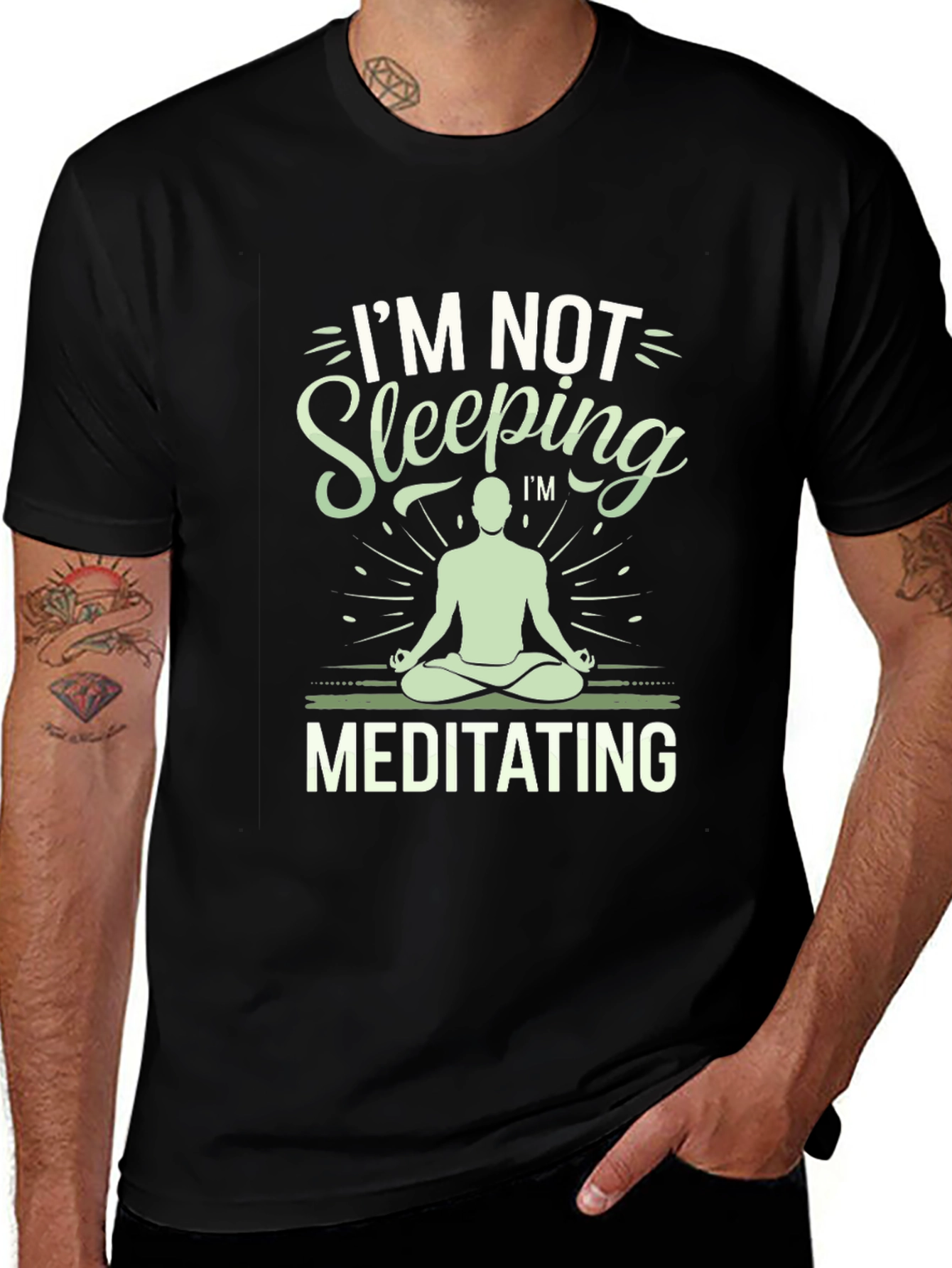 Variant 4 of Meditating T-Shirt - Funny Yoga Tee