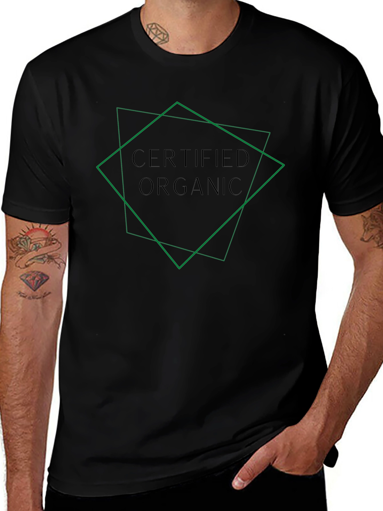 Variant 22 of Certified Organic Black T-Shirt