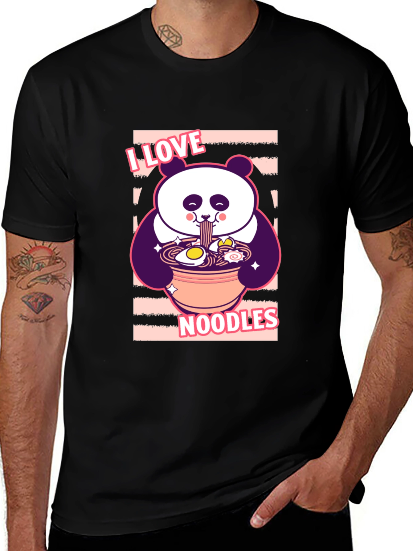 Variant 17 of Panda Noodles T-Shirt - Cute Ramen Lover Tee