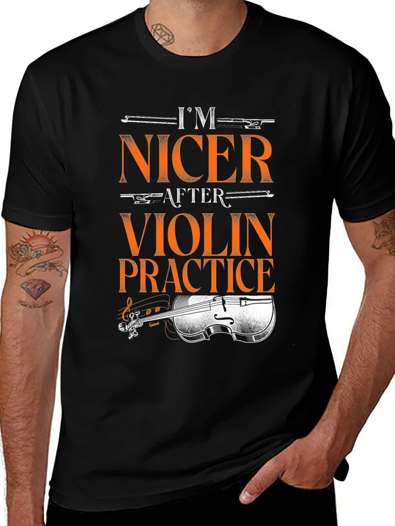Variant 21 of I'm Nicer After Violin Practice Black T-Shirt