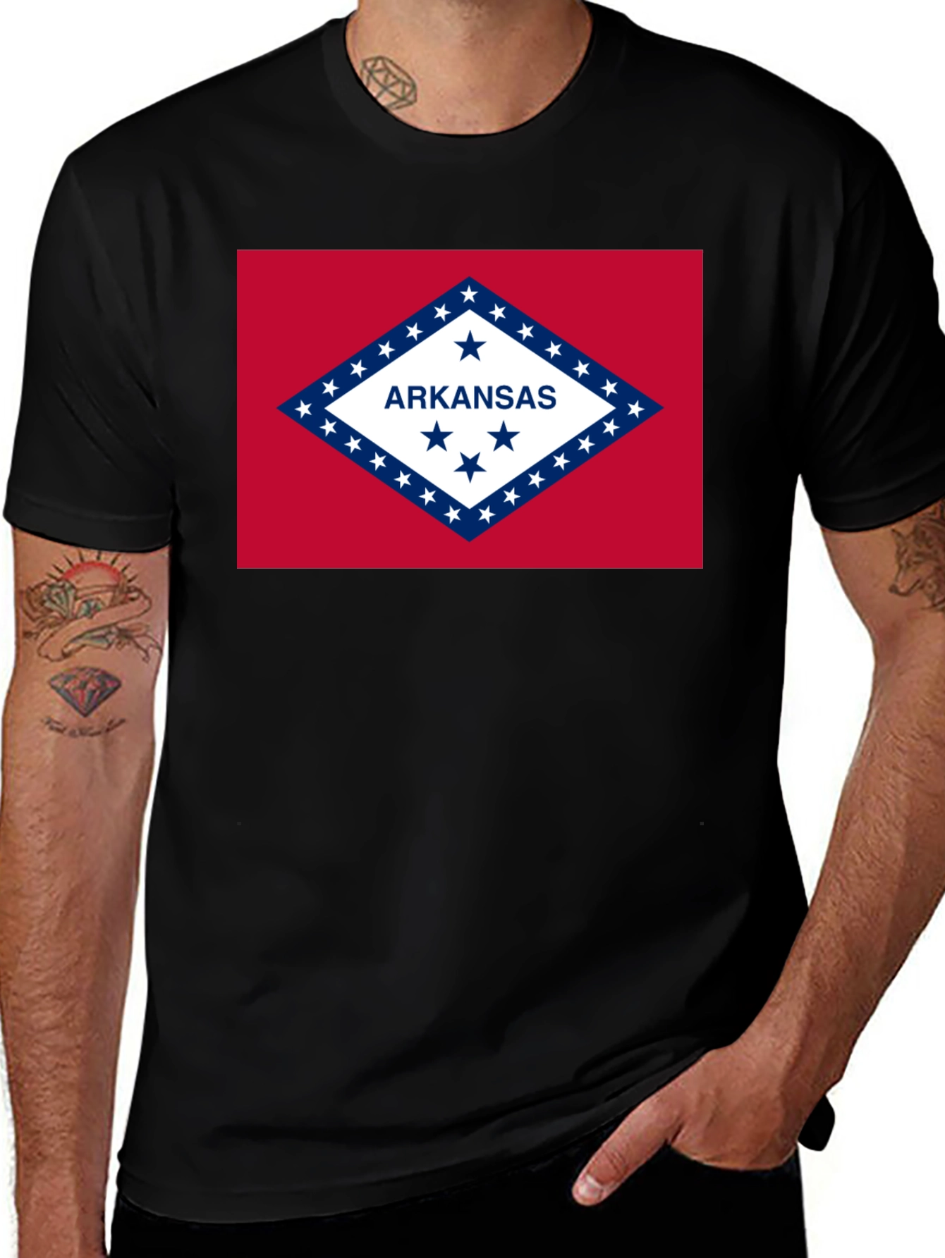 Variant 16 of Arkansas Flag T-Shirt, State Pride Tee