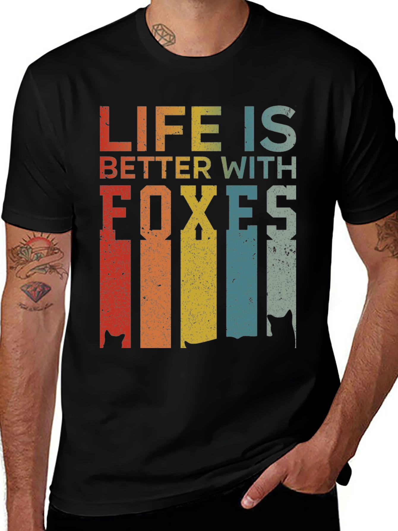 Variant 29 of Life is Better with Foxes Graphic T-Shirt
