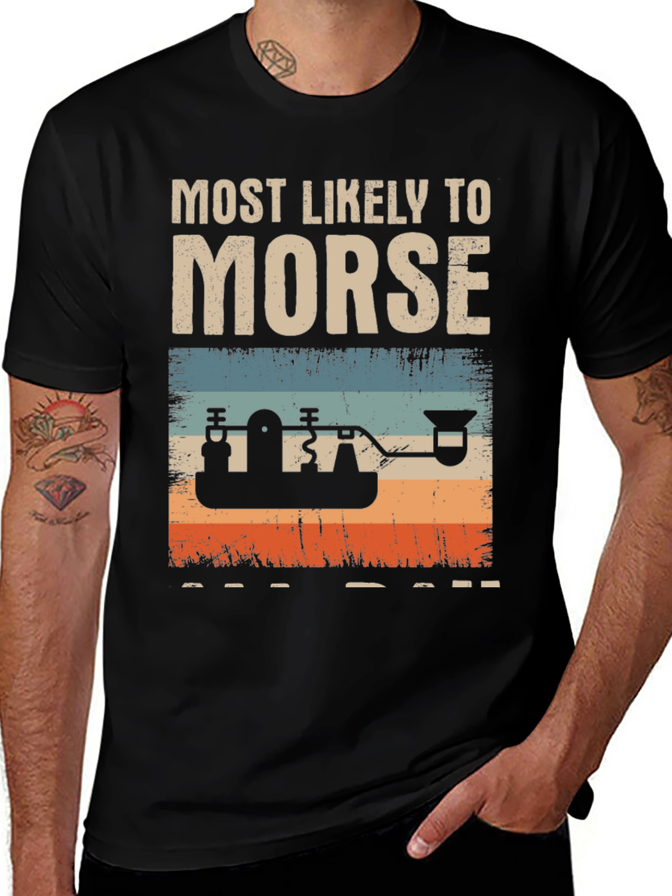 Most Likely to Morse T-Shirt - Retro Style