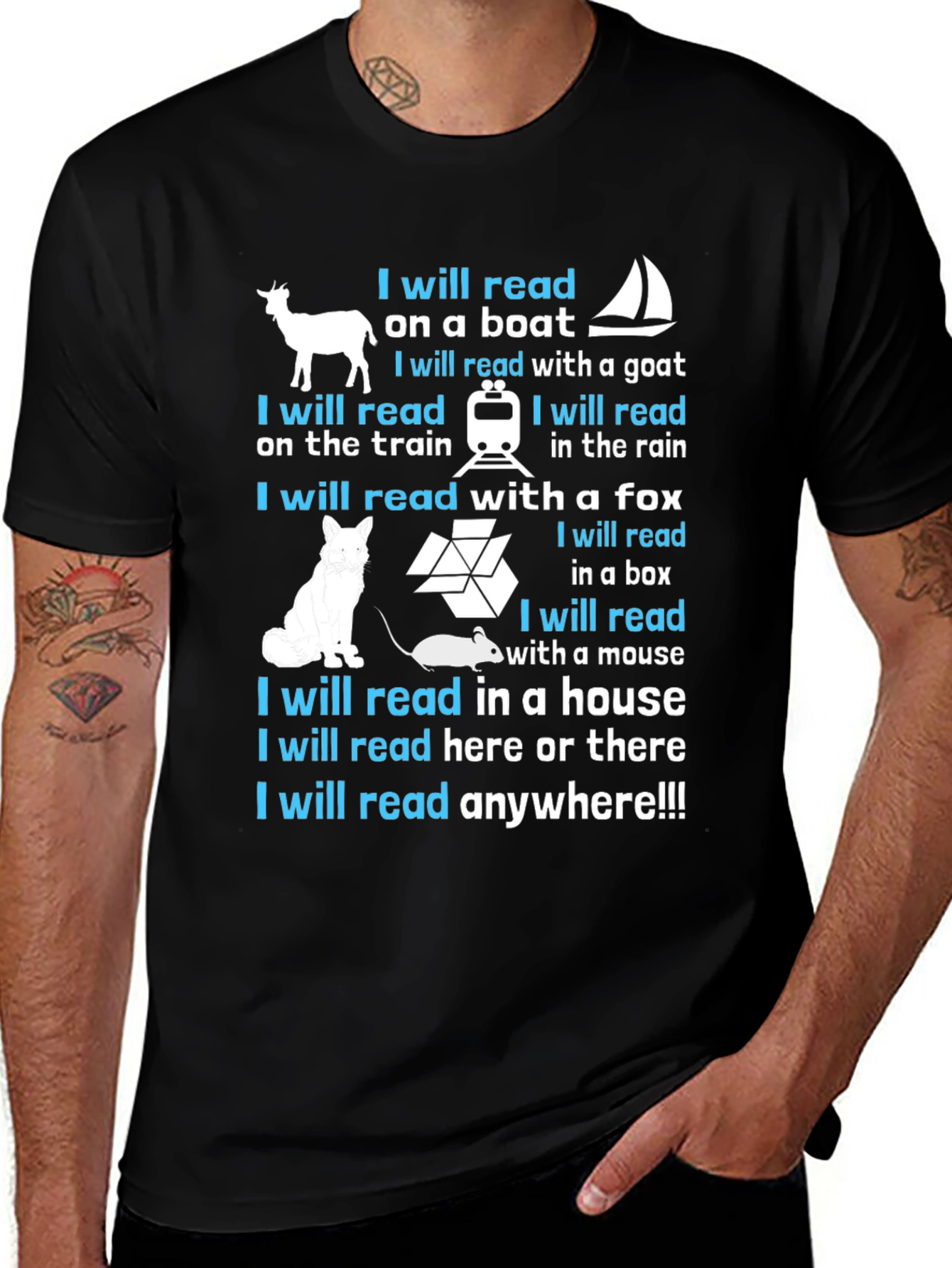 Variant 11 of I Will Read Anywhere T-Shirt - Book Lover Tee
