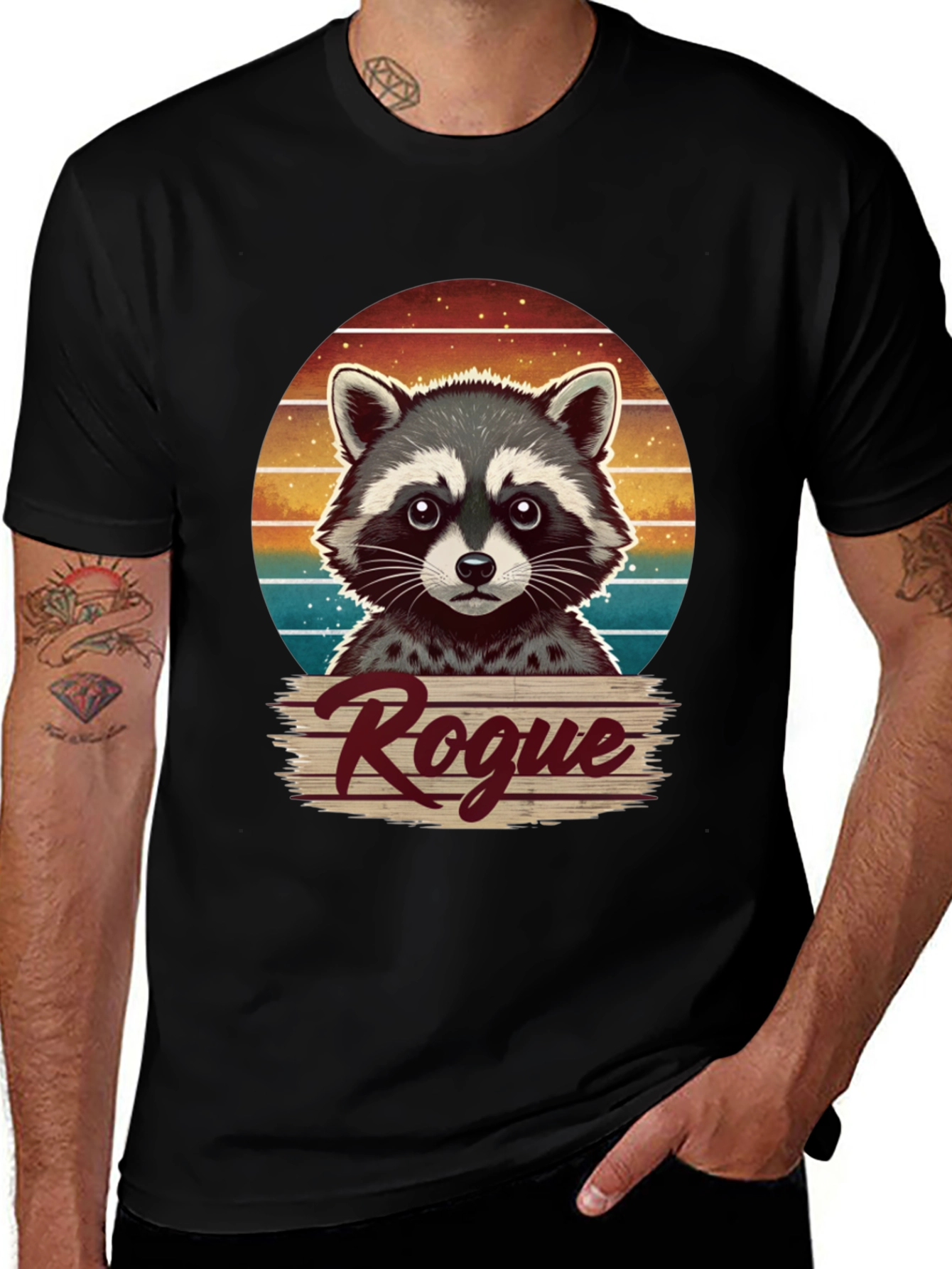 Variant 16 of Rogue Raccoon Graphic T-Shirt - Novelty Animal Tee