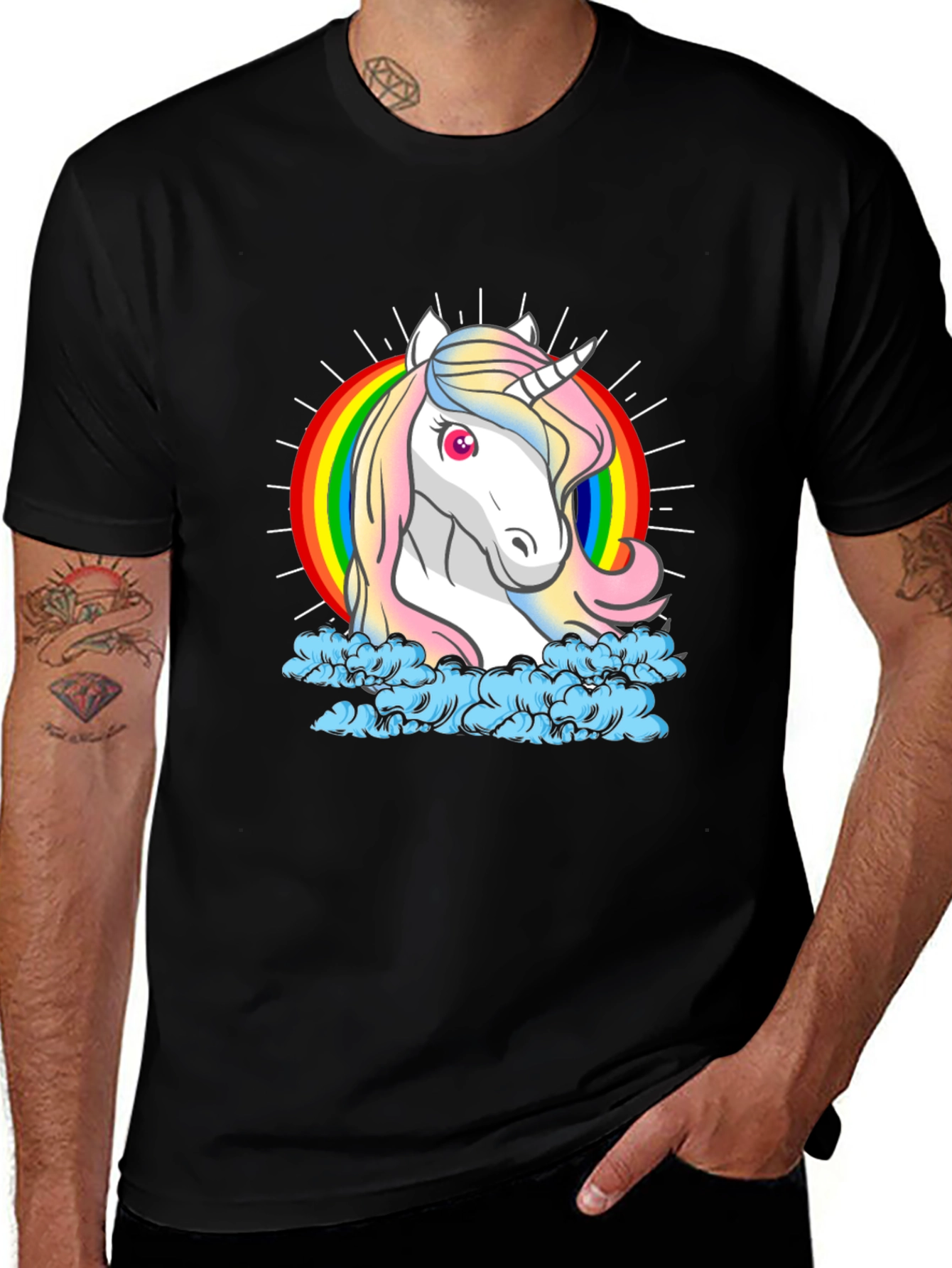 Variant 20 of Unicorn Rainbow Graphic T-Shirt