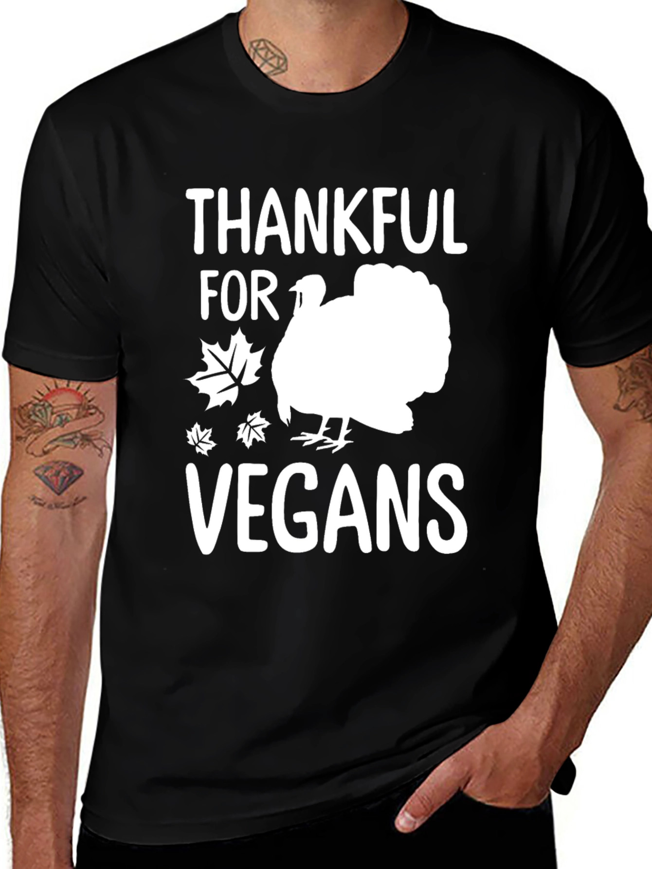 Variant 5 of Thankful for Vegans T-Shirt
