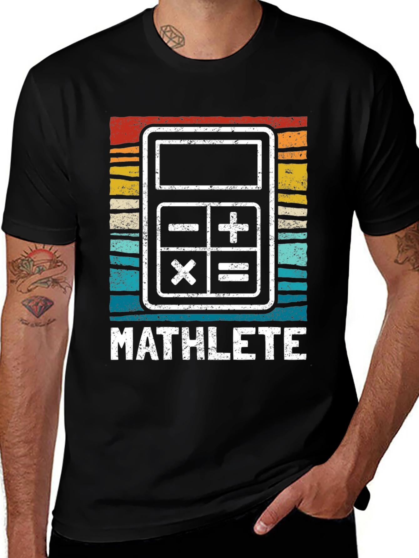 Variant 4 of Mathlete Calculator Graphic Tee