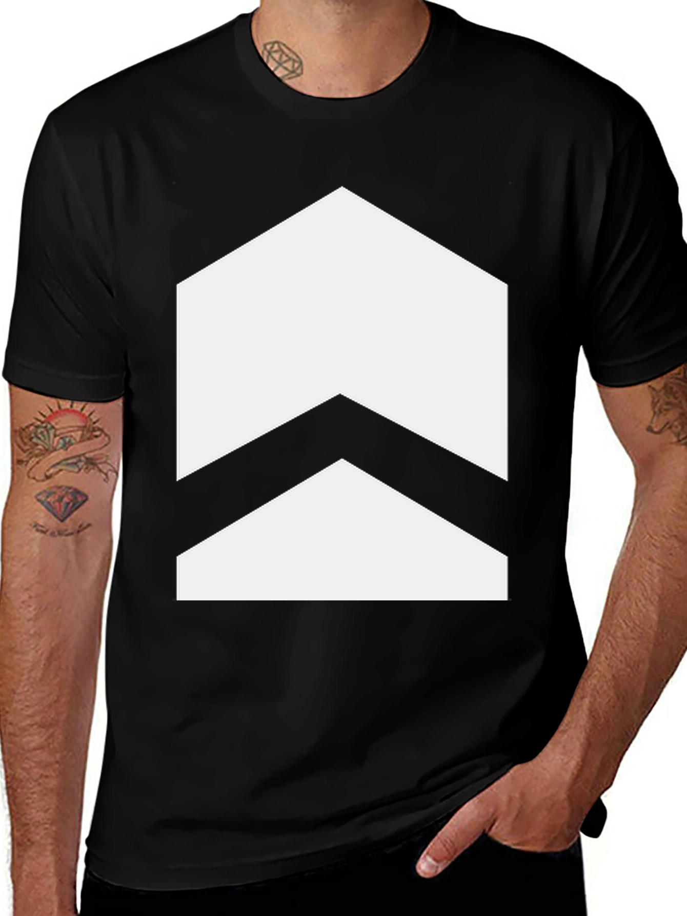 Variant 11 of Chevron Graphic Tee - Stylish Arrow Design