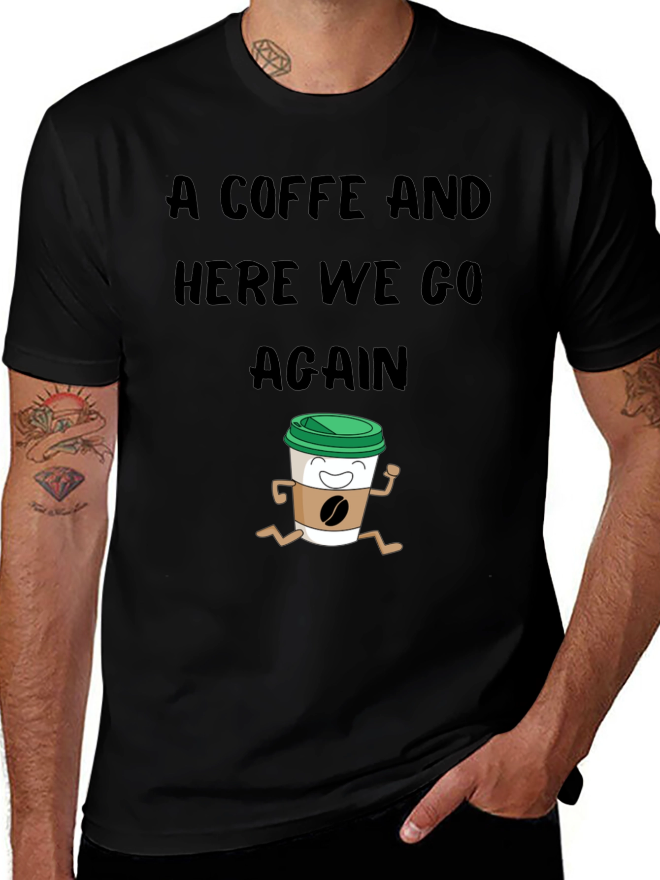 Variant 5 of Coffee & Here We Go Again Graphic T-Shirt