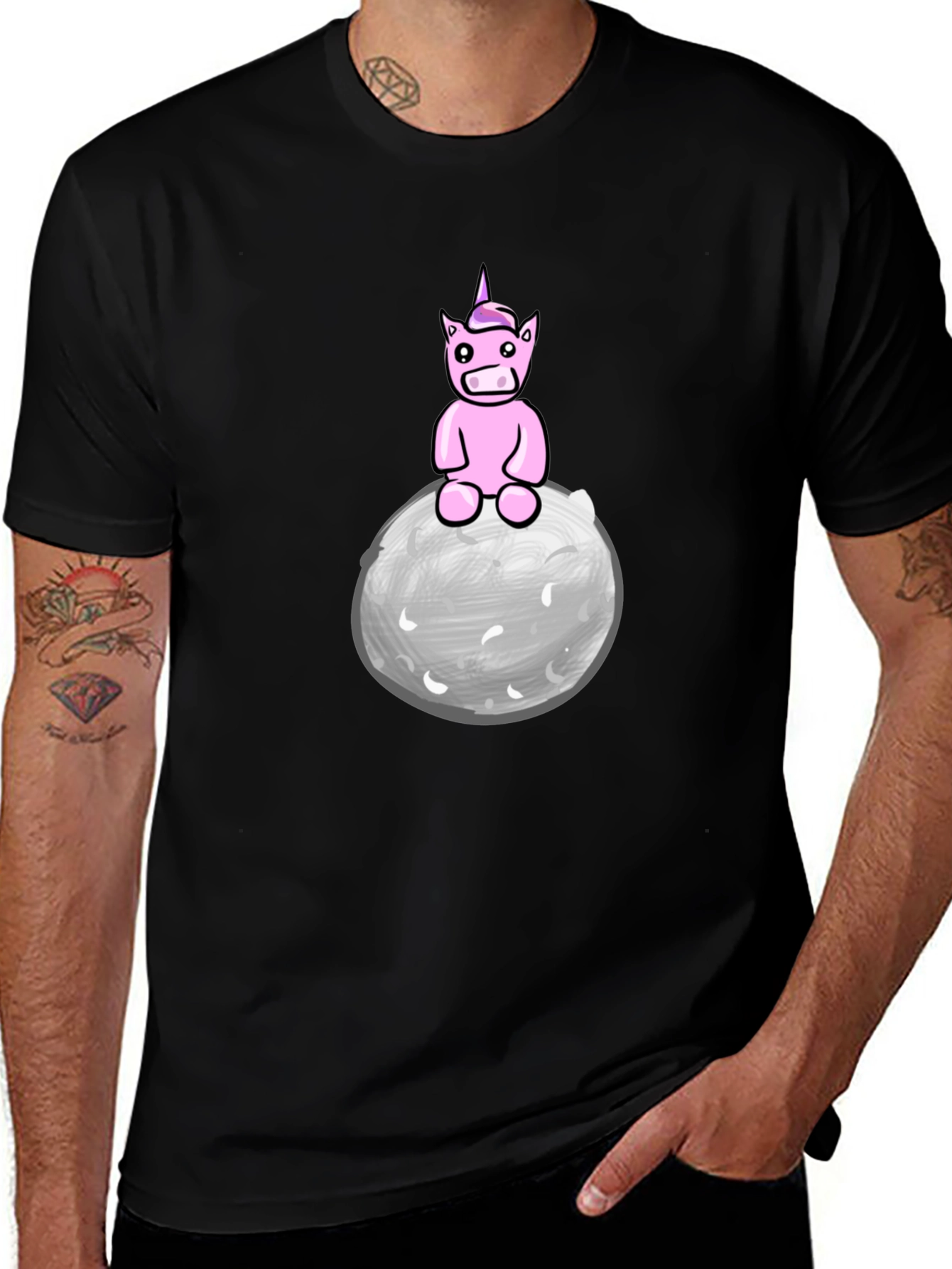 Variant 24 of Unicorn on the Moon Graphic Tee