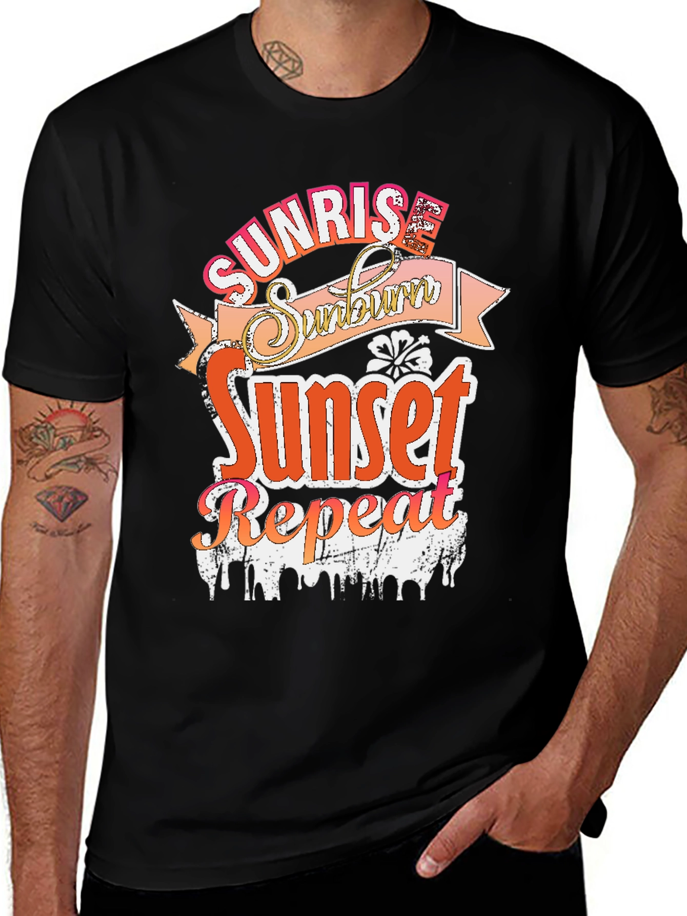 Variant 13 of Sunrise Sunburn Sunset Repeat T-Shirt