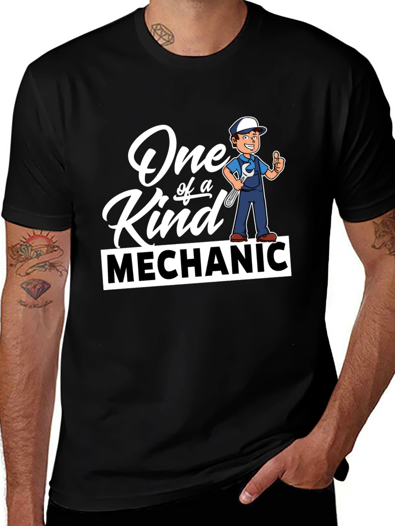 One of a Kind Mechanic T-Shirt - Black