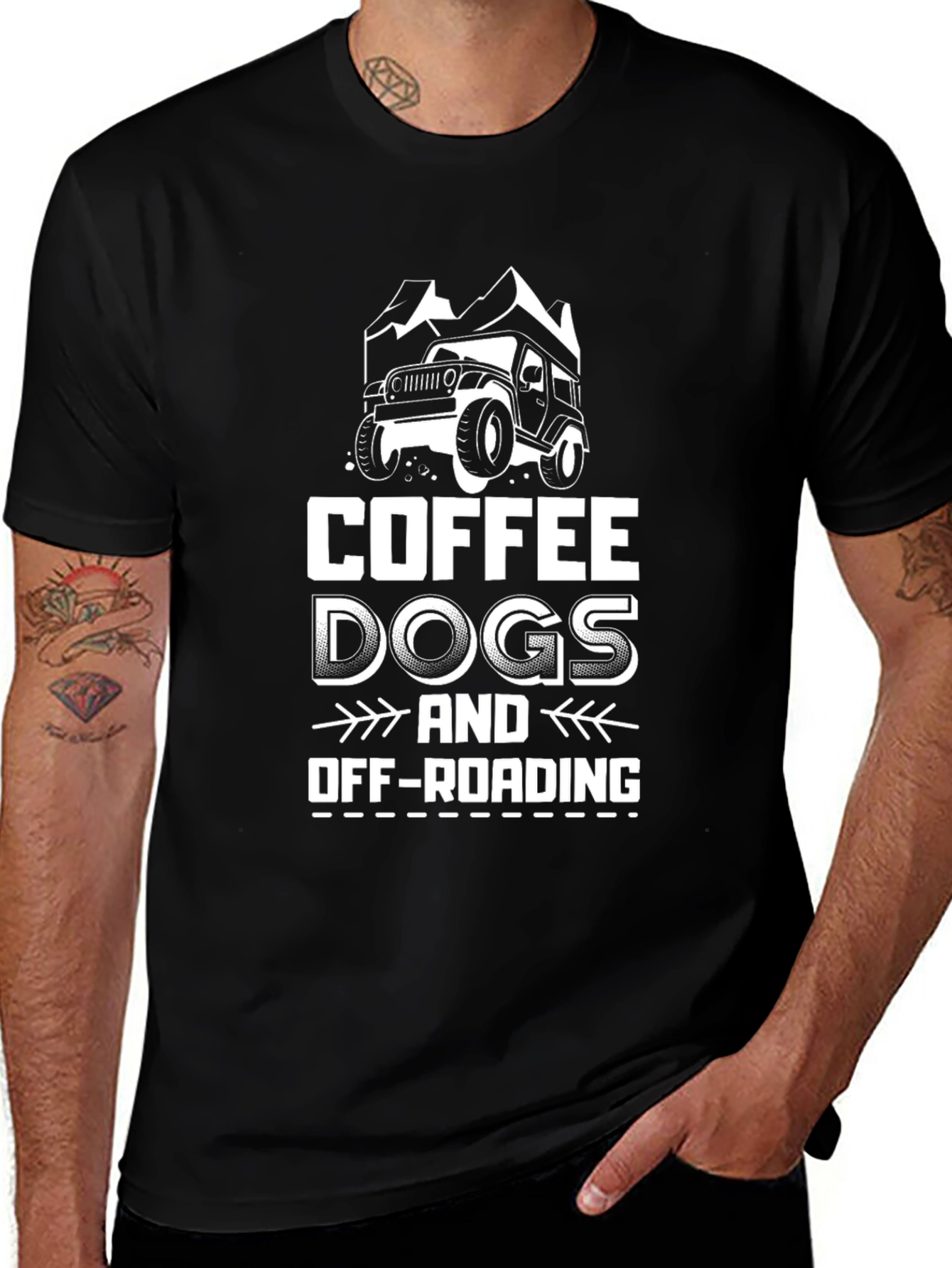 Variant 26 of Coffee Dogs Off-Roading Black T-Shirt